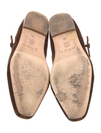 DÔEN Velvet Grosgrain Trim Mary Jane Flats