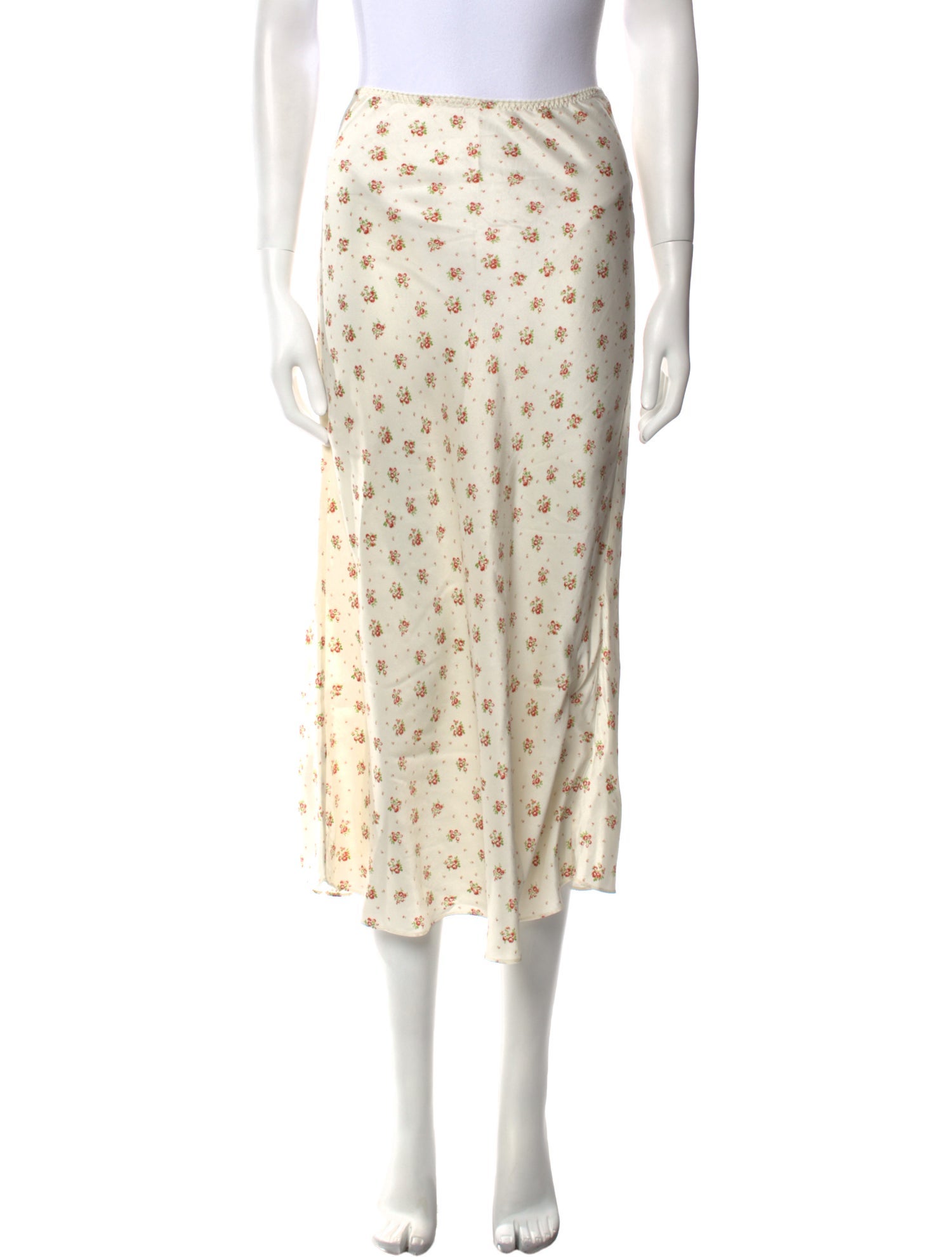 DÔEN Silk Midi Length Skirt