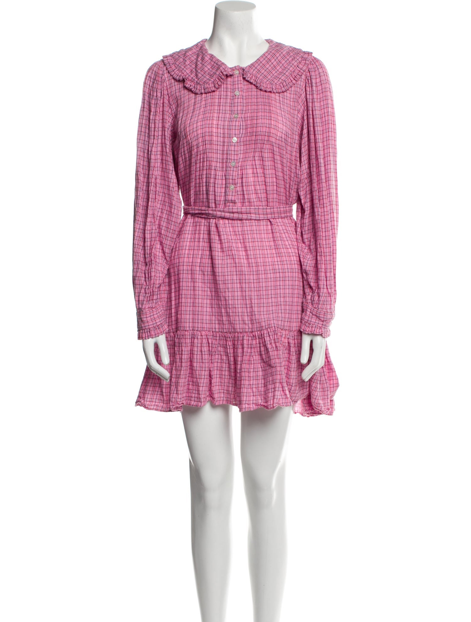 DÔEN Plaid Print Mini Dress