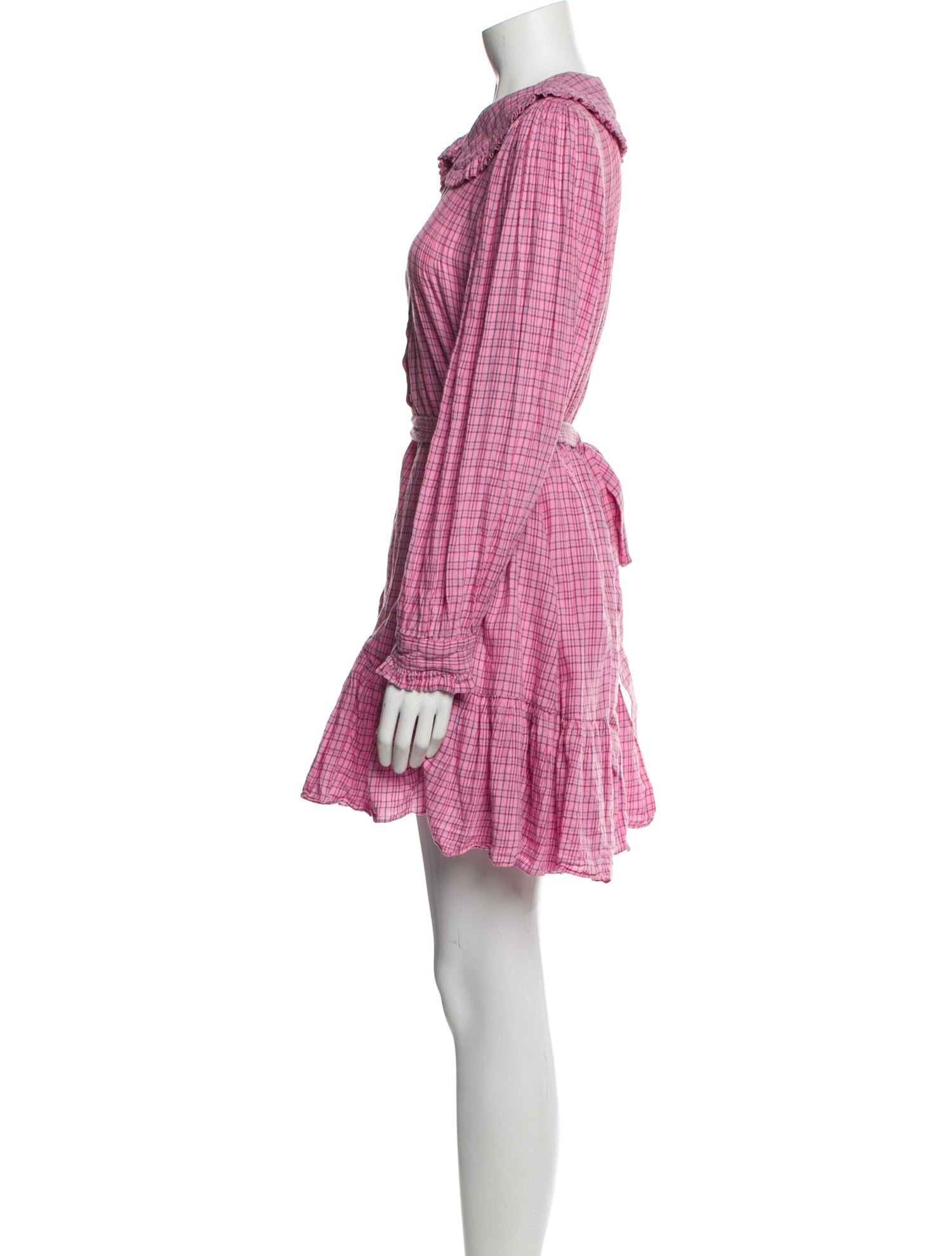 DÔEN Plaid Print Mini Dress