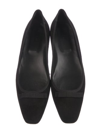DÔEN Suede Bow Accents Ballet Flats