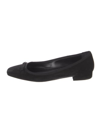 DÔEN Suede Bow Accents Ballet Flats