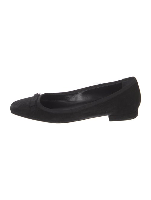 DÔEN Suede Bow Accents Ballet Flats