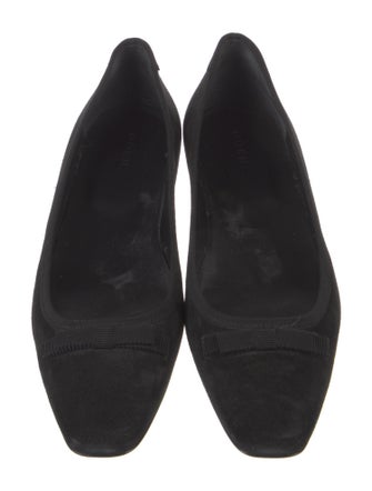 DÔEN Suede Bow Accents Ballet Flats