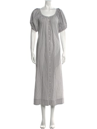 DÔEN Striped Long Dress