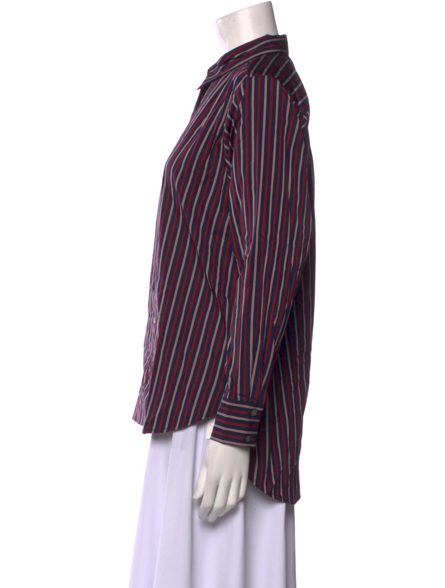 DÔEN Striped Long Sleeve Button-Up Top w/ Tags