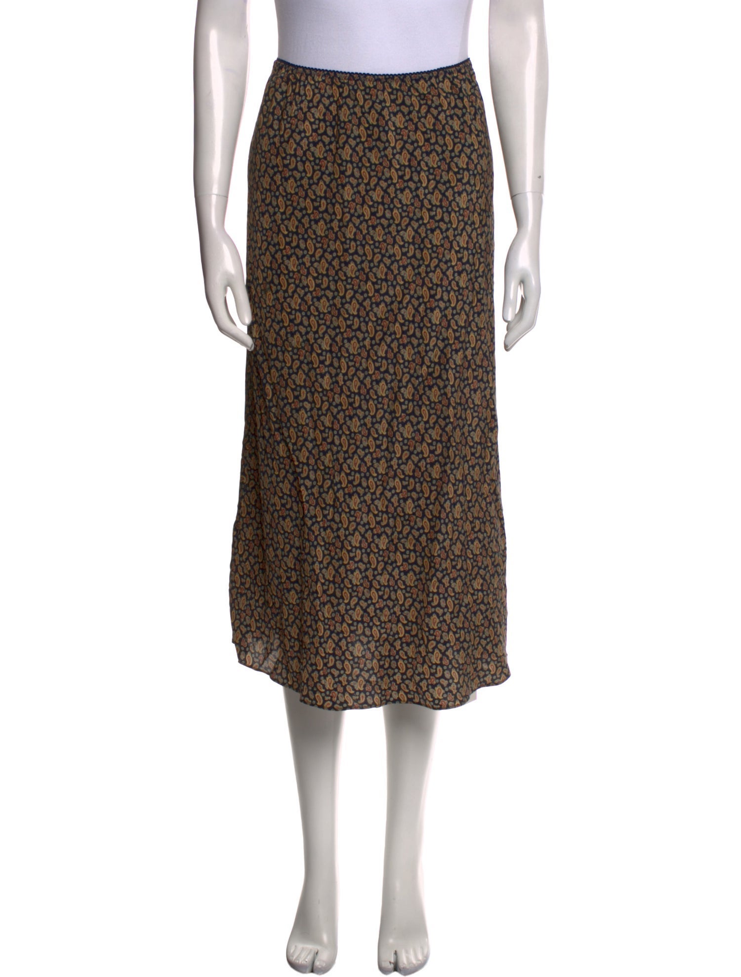 DÔEN Silk Midi Length Skirt