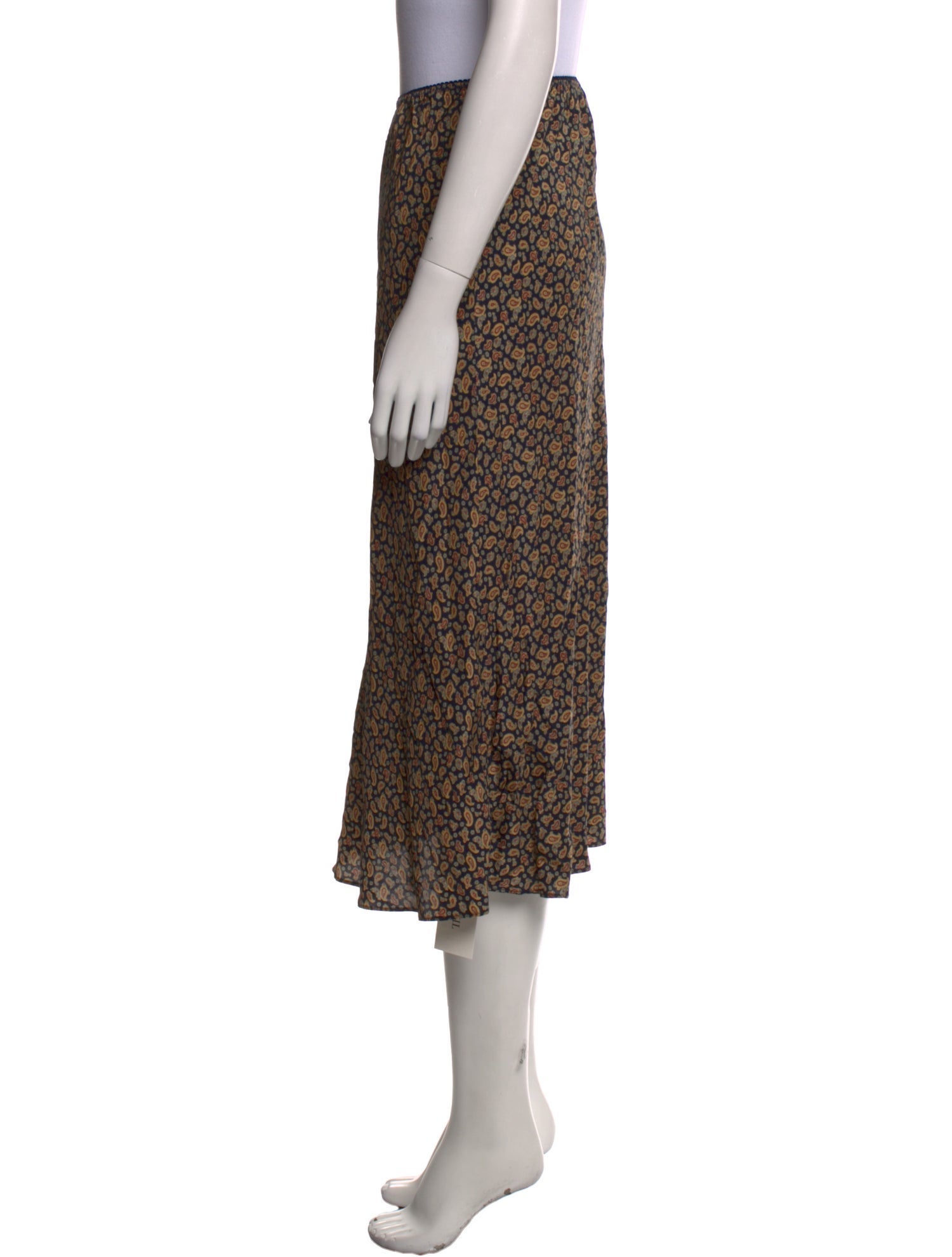 DÔEN Silk Midi Length Skirt