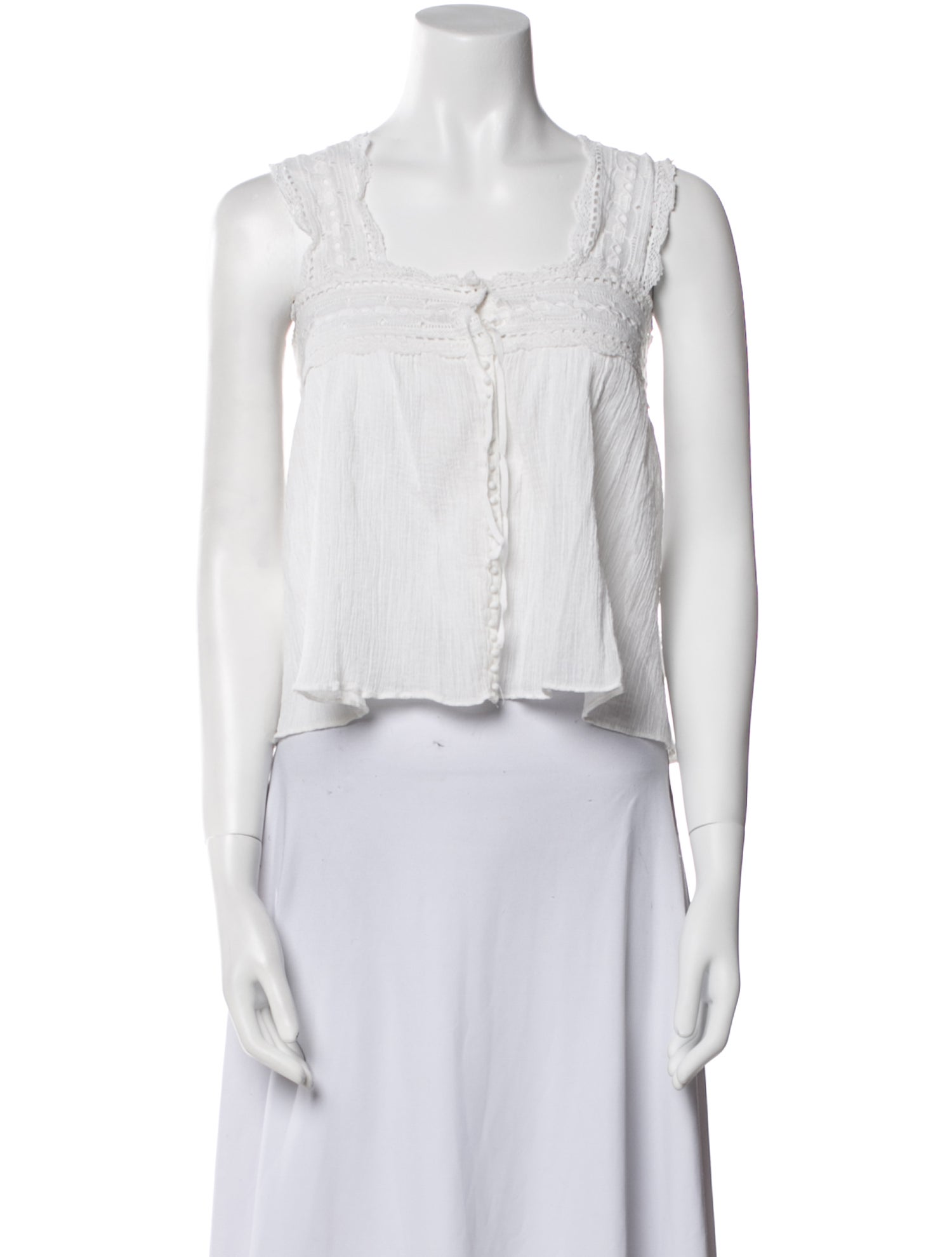 DÔEN Square Neckline Sleeveless Crop Top