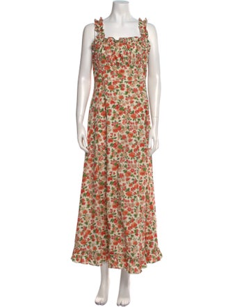 DÔEN Floral Print Long Dress