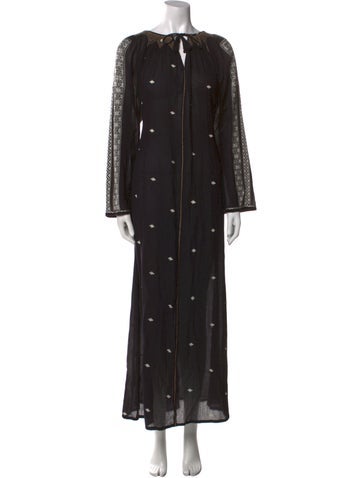 Dôen Dresses Tie Neck Midi Length Dress S