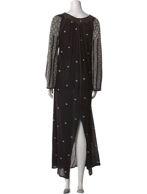 DÔEN Tie Neck Midi Length Dress