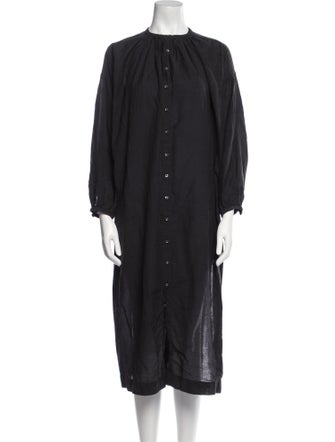 DÔEN Crew Neck Midi Length Dress