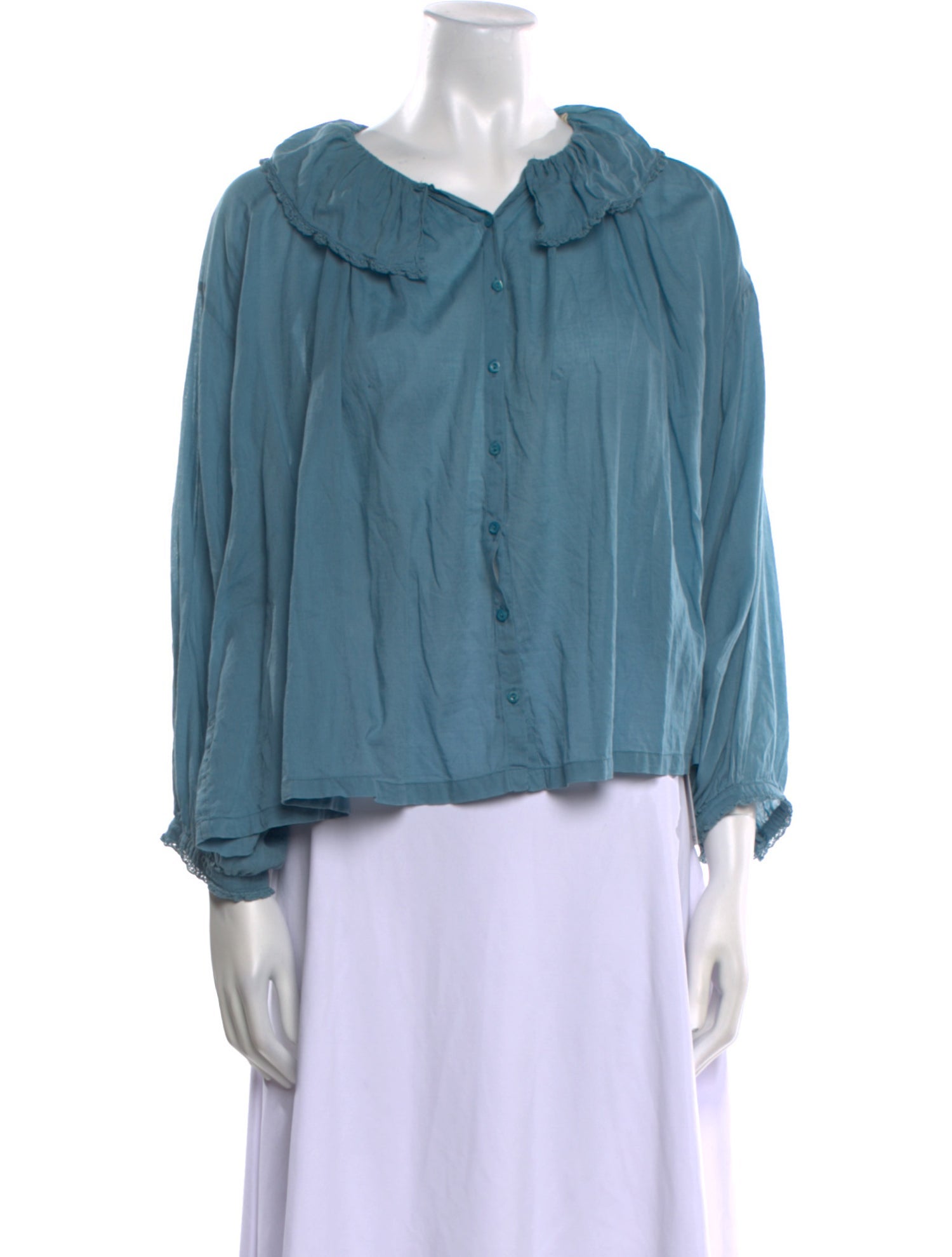 DÔEN V-Neck Long Sleeve Blouse