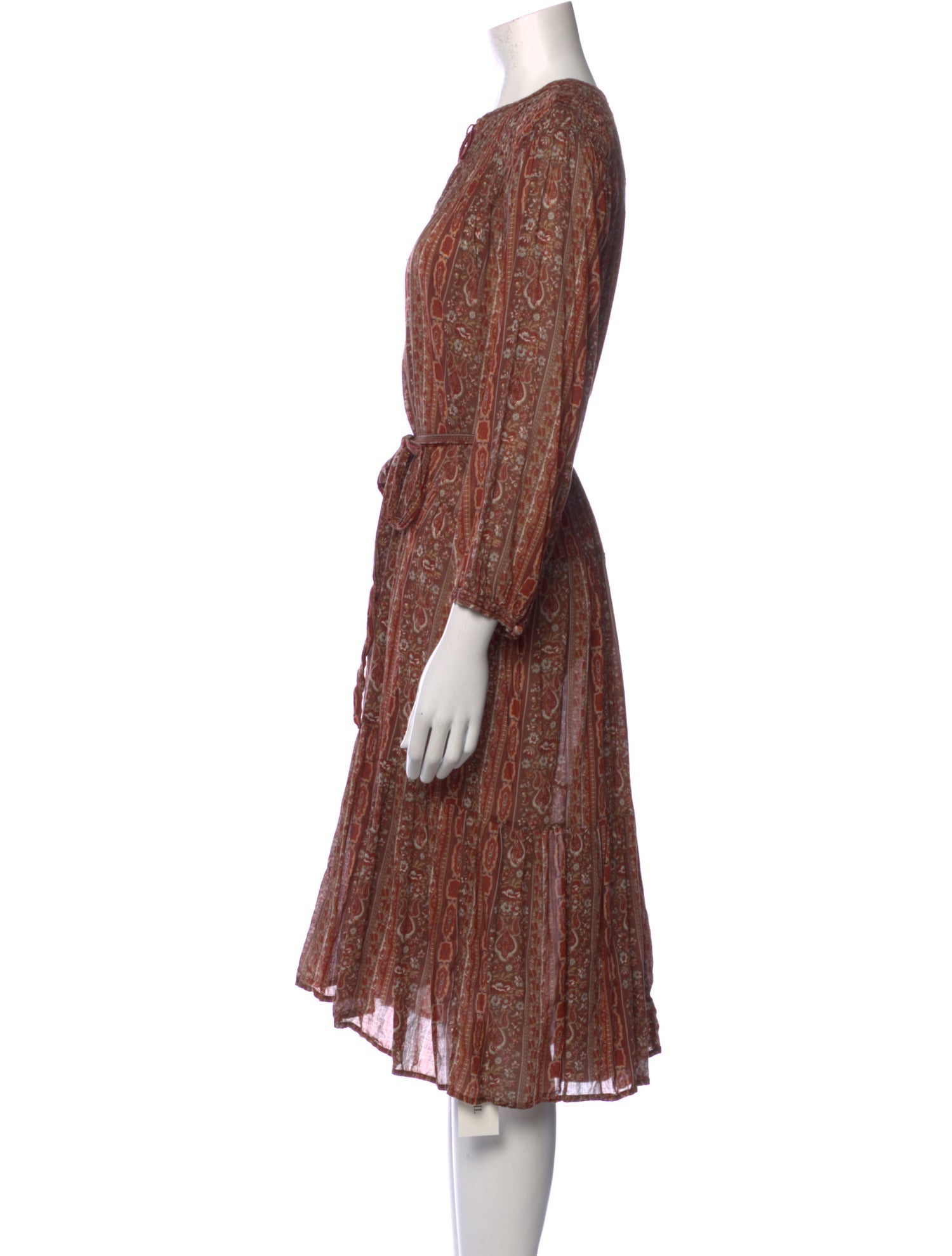 DÔEN Paisley Print Midi Length Dress