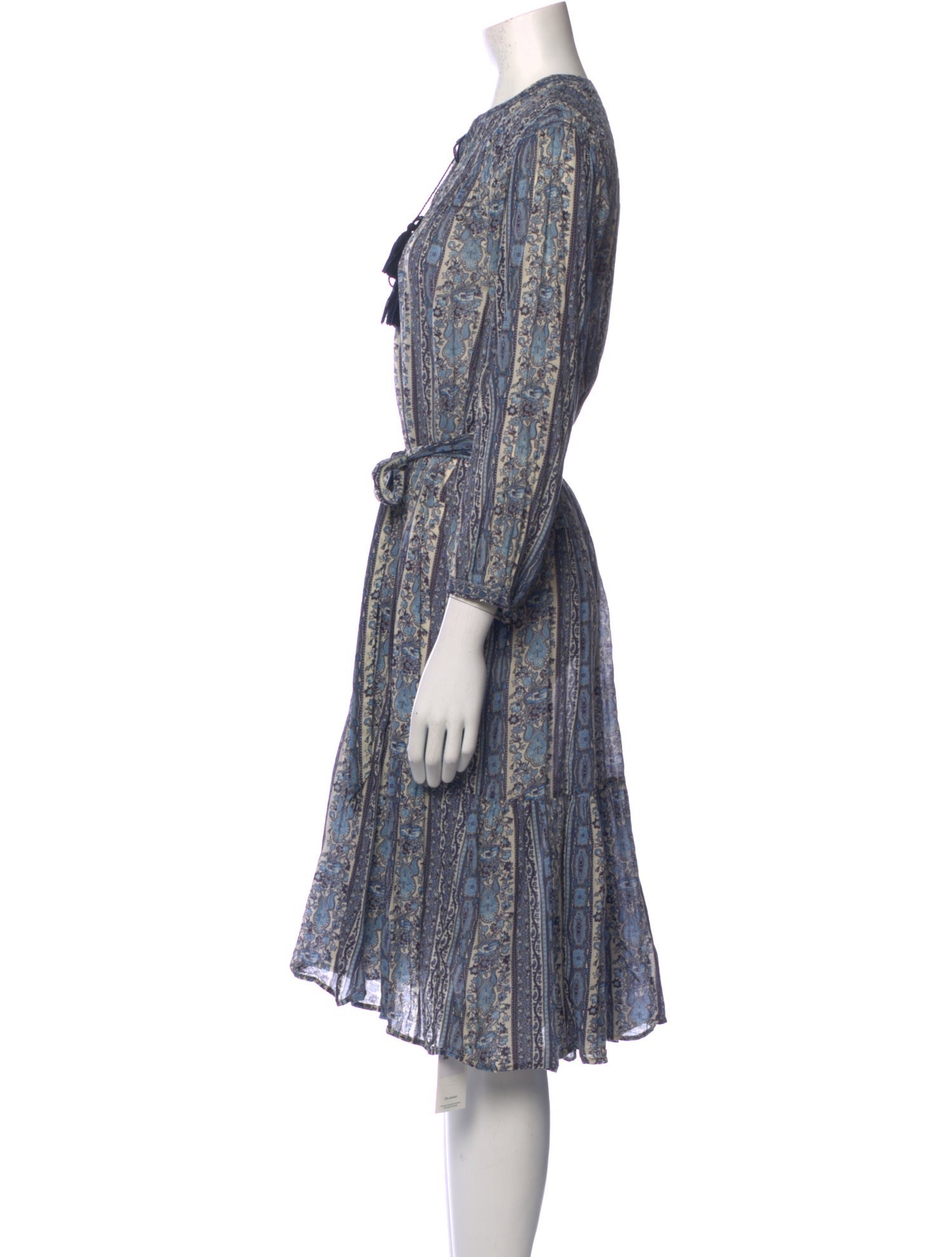 DÔEN Paisley Print Midi Length Dress