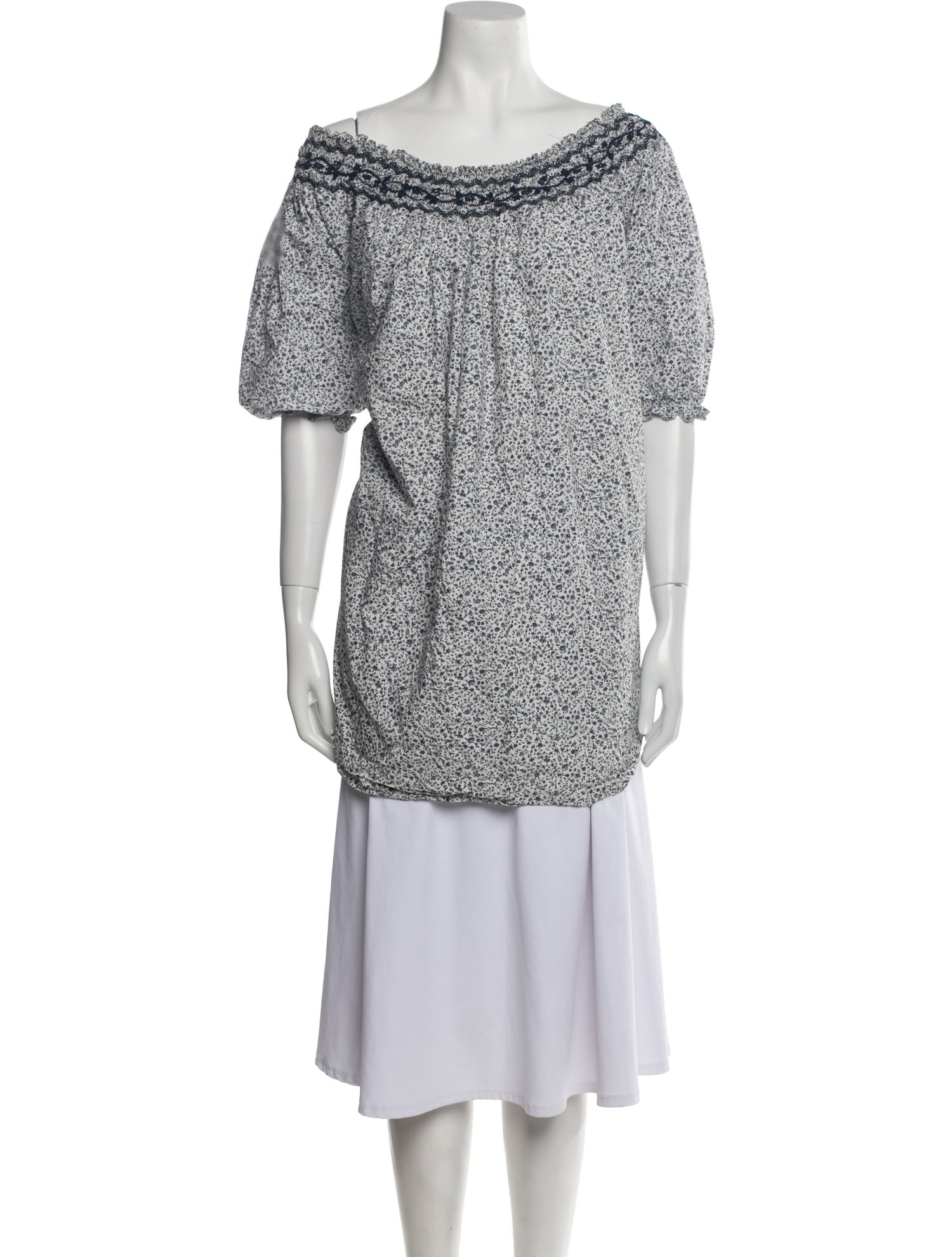 DÔEN Printed Cowl Neck Tunic