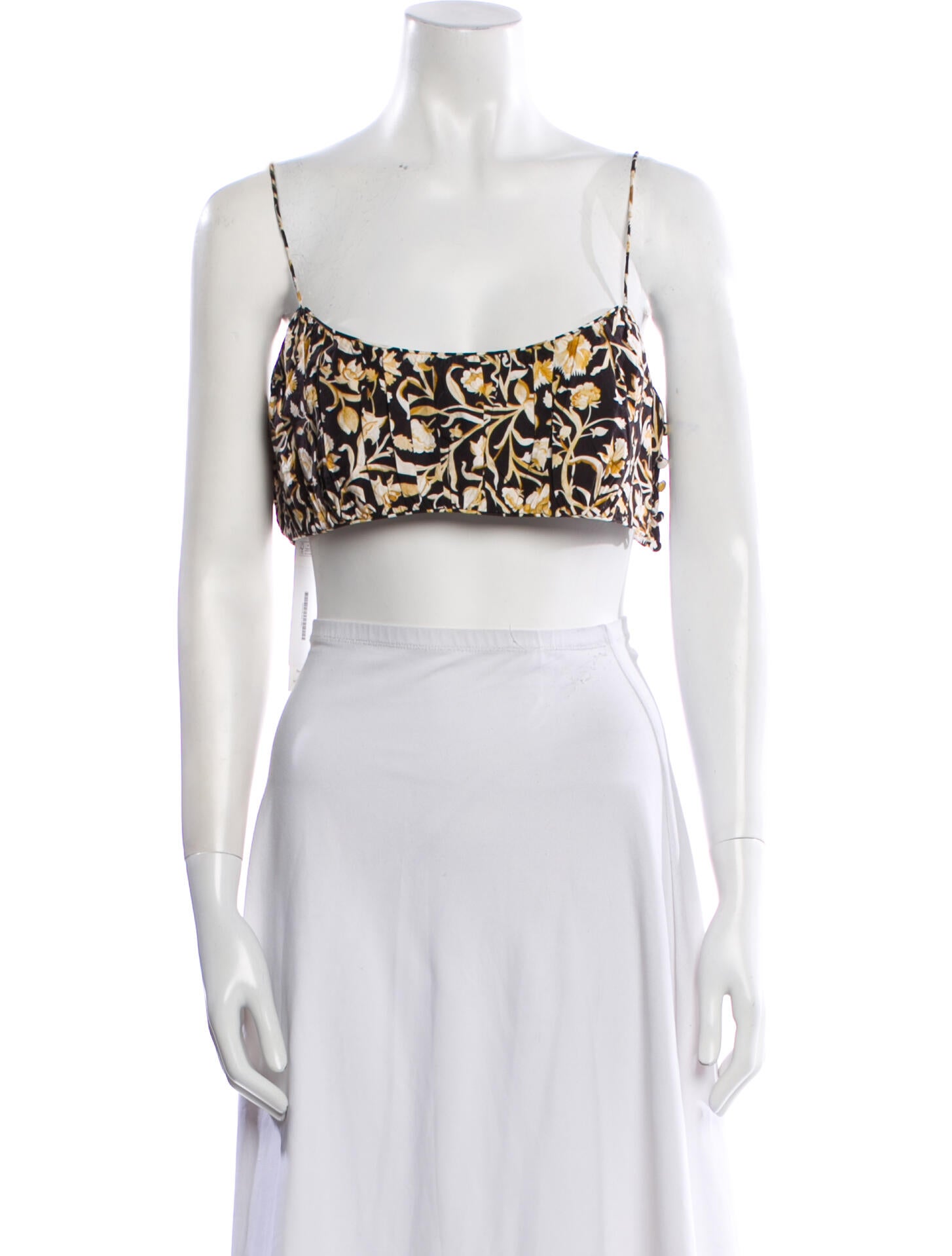 DÔEN Printed Square Neckline Crop Top w/ Tags