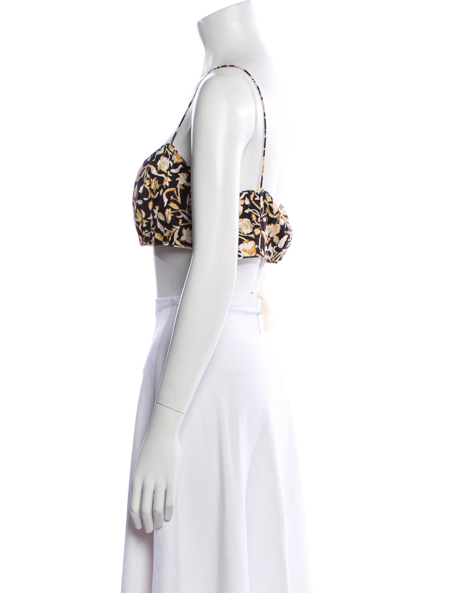 DÔEN Printed Square Neckline Crop Top w/ Tags