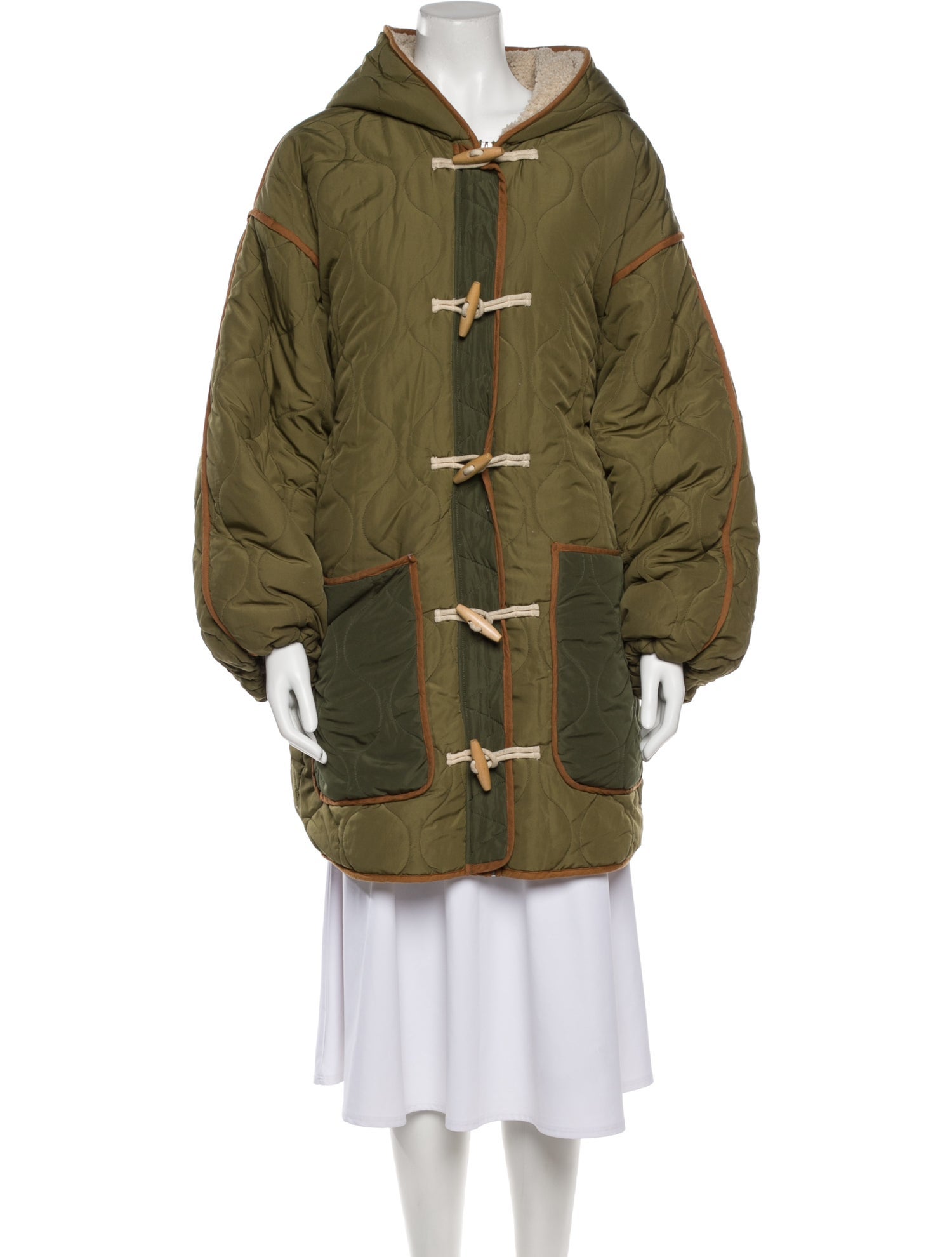 DÔEN Colorblock Pattern Parka