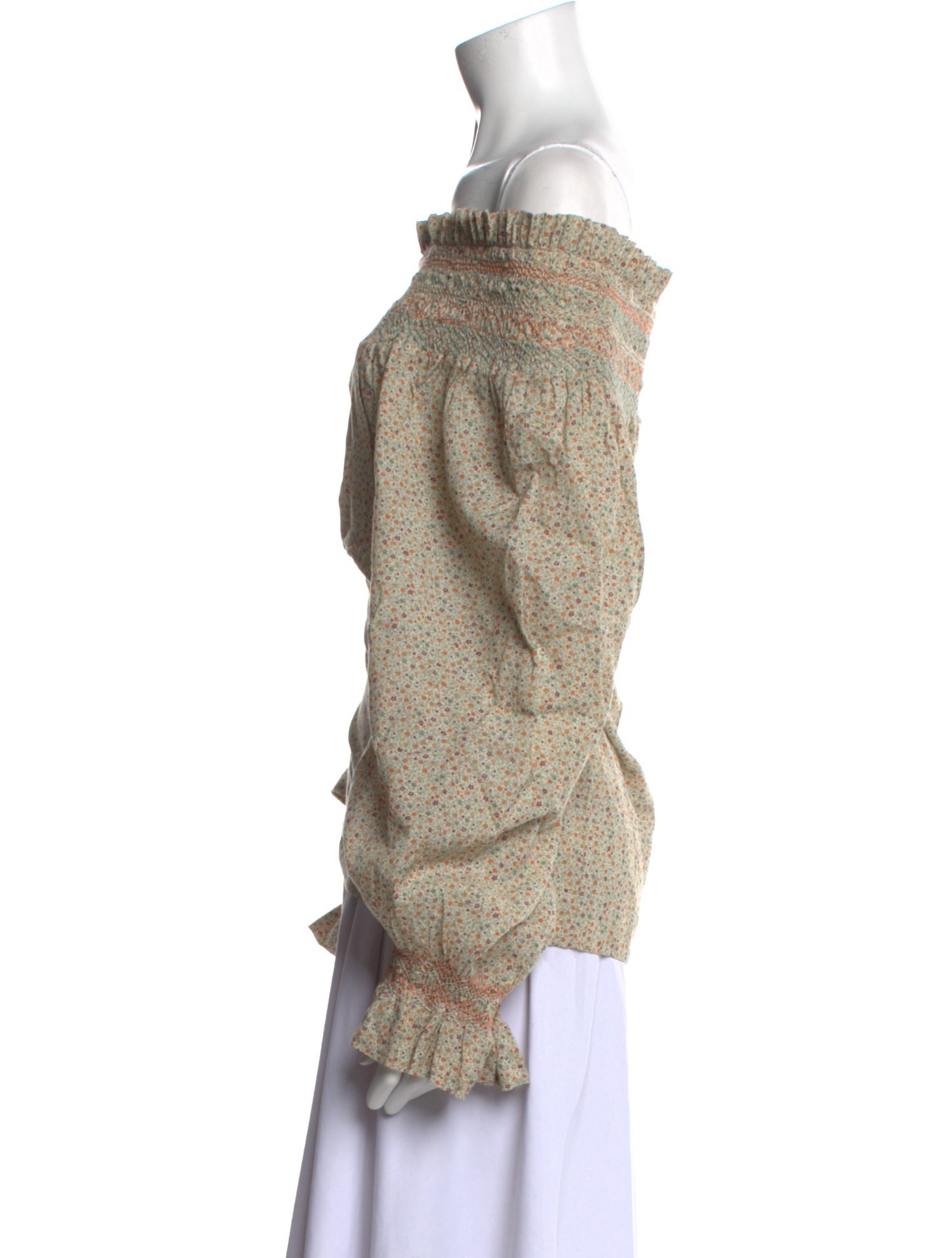 DÔEN Printed Off-The-Shoulder Blouse