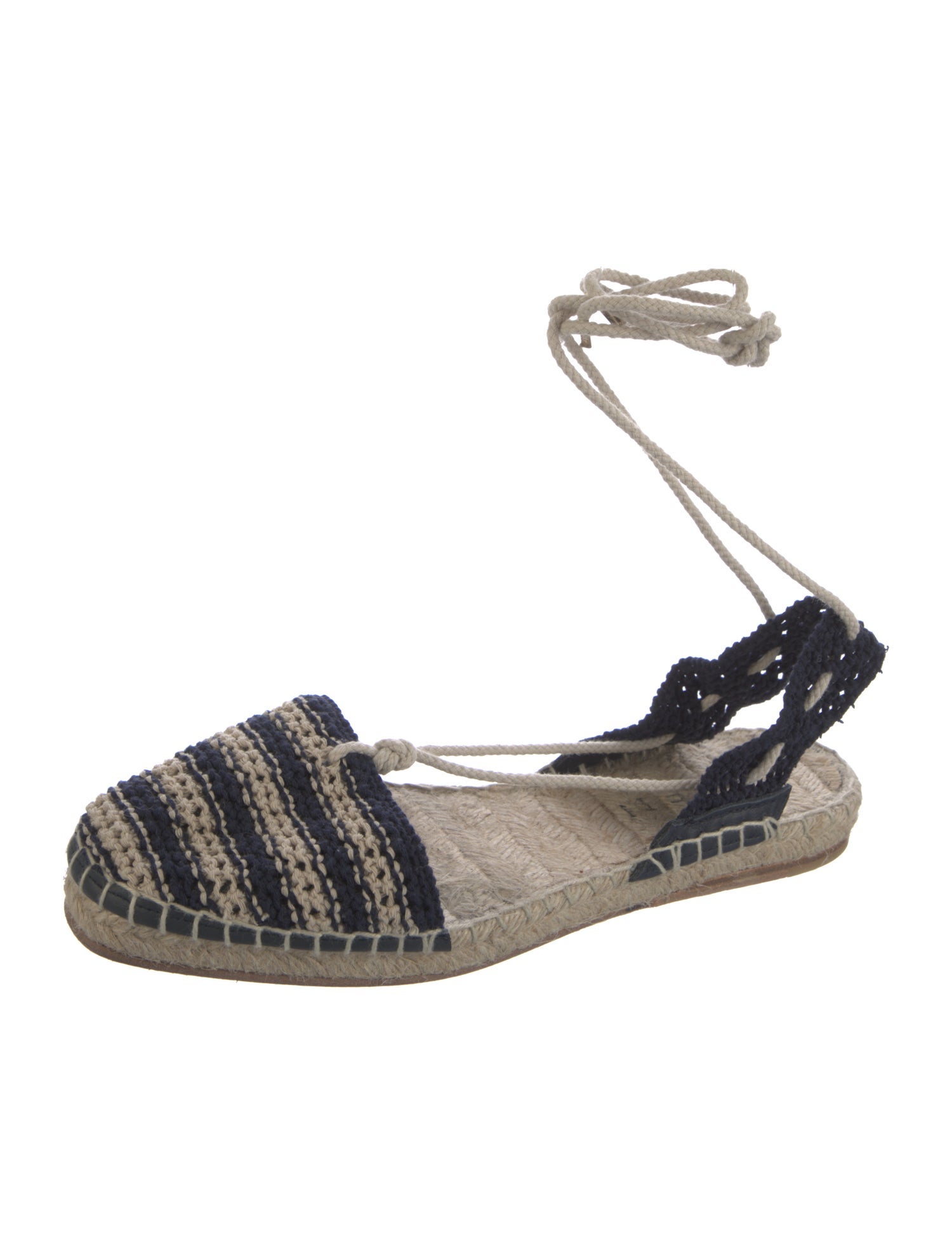 DÔEN Striped Slingback Flats