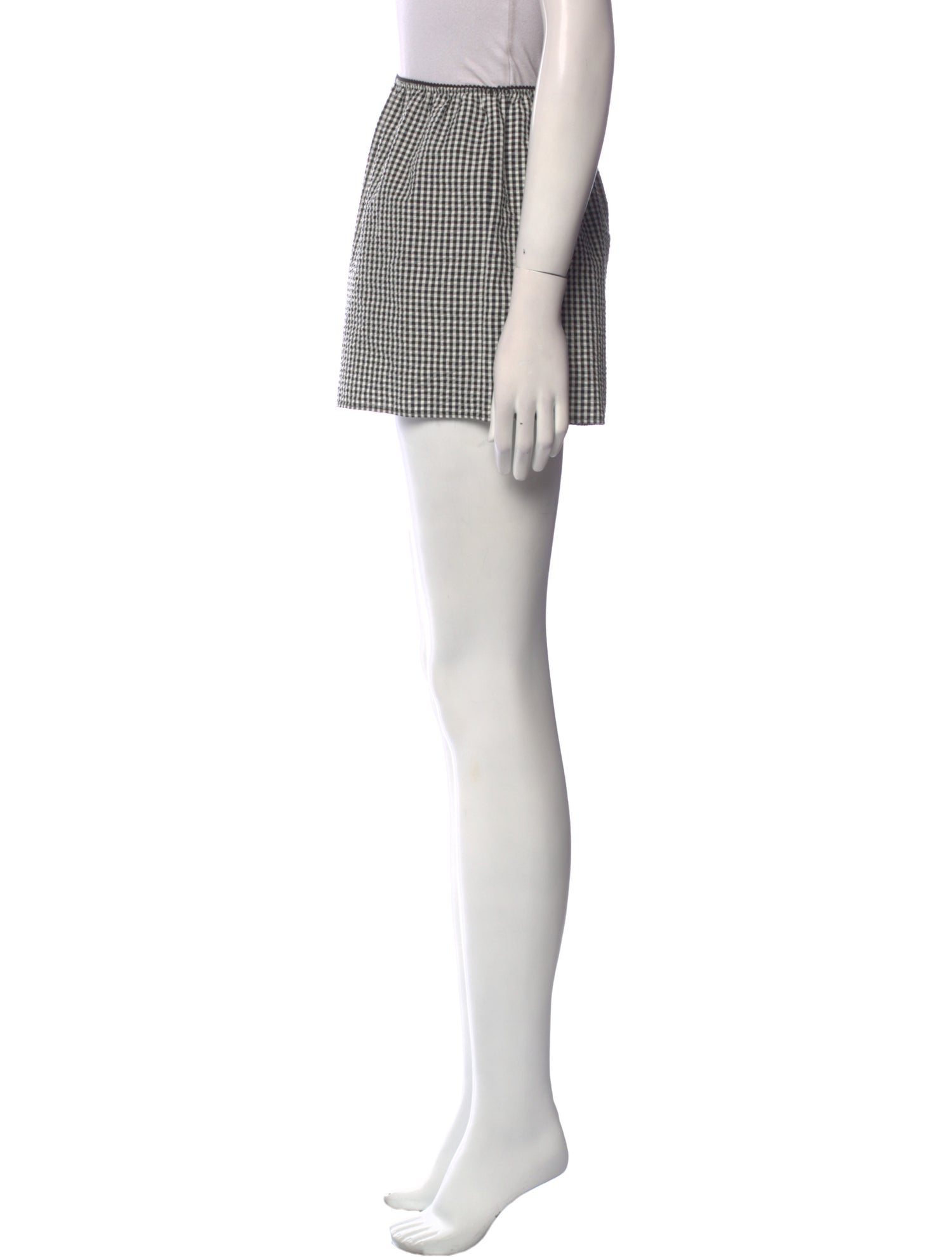 DÔEN Plaid Print Mini Shorts