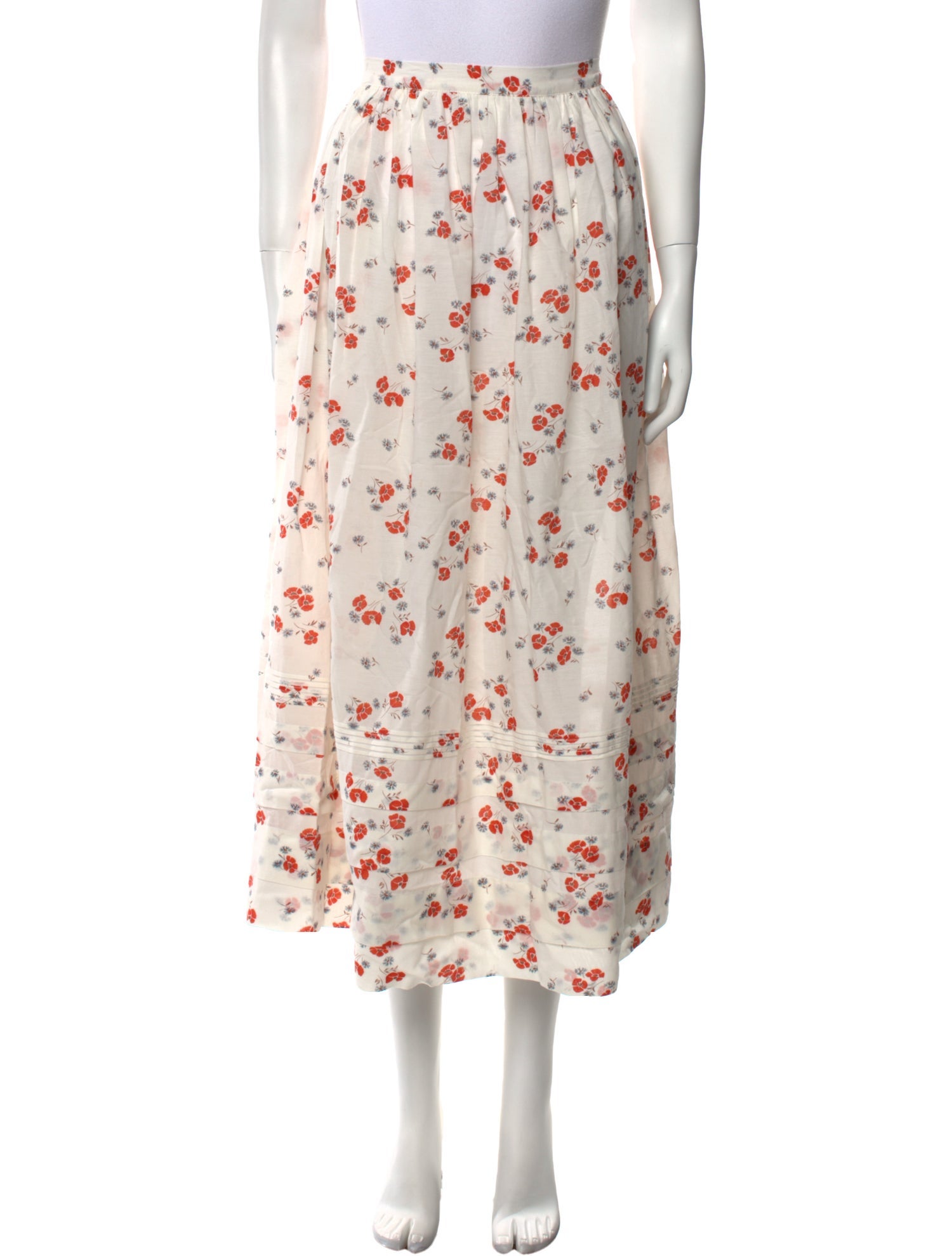 DÔEN Floral Print Midi Length Skirt w/ Tags