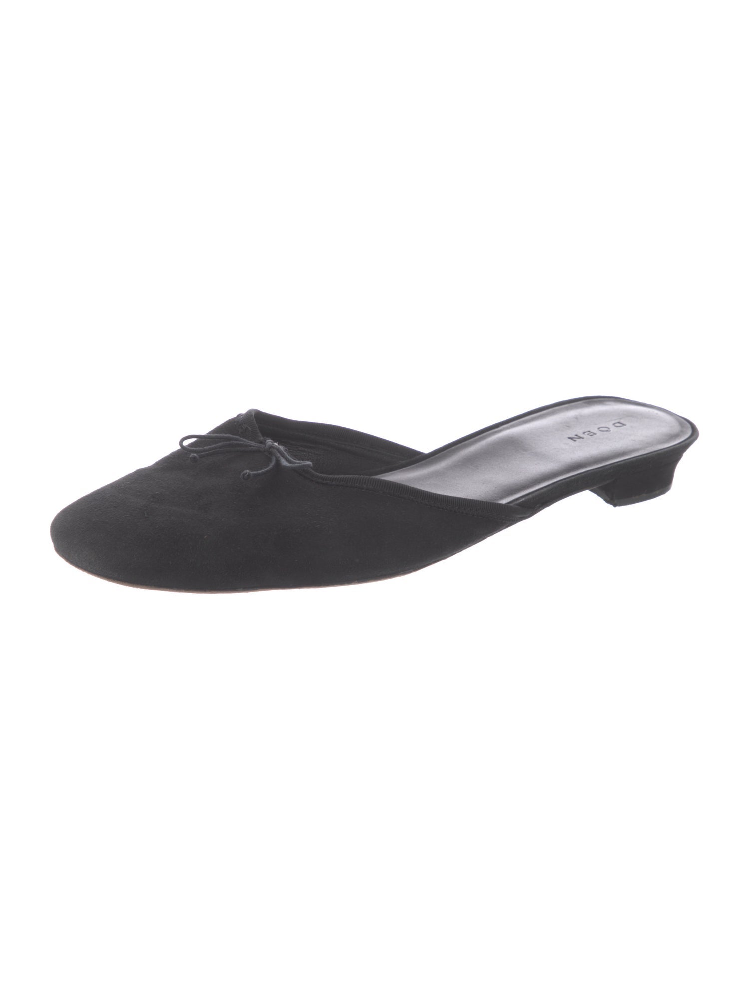 DÔEN Suede Bow Accents Mules