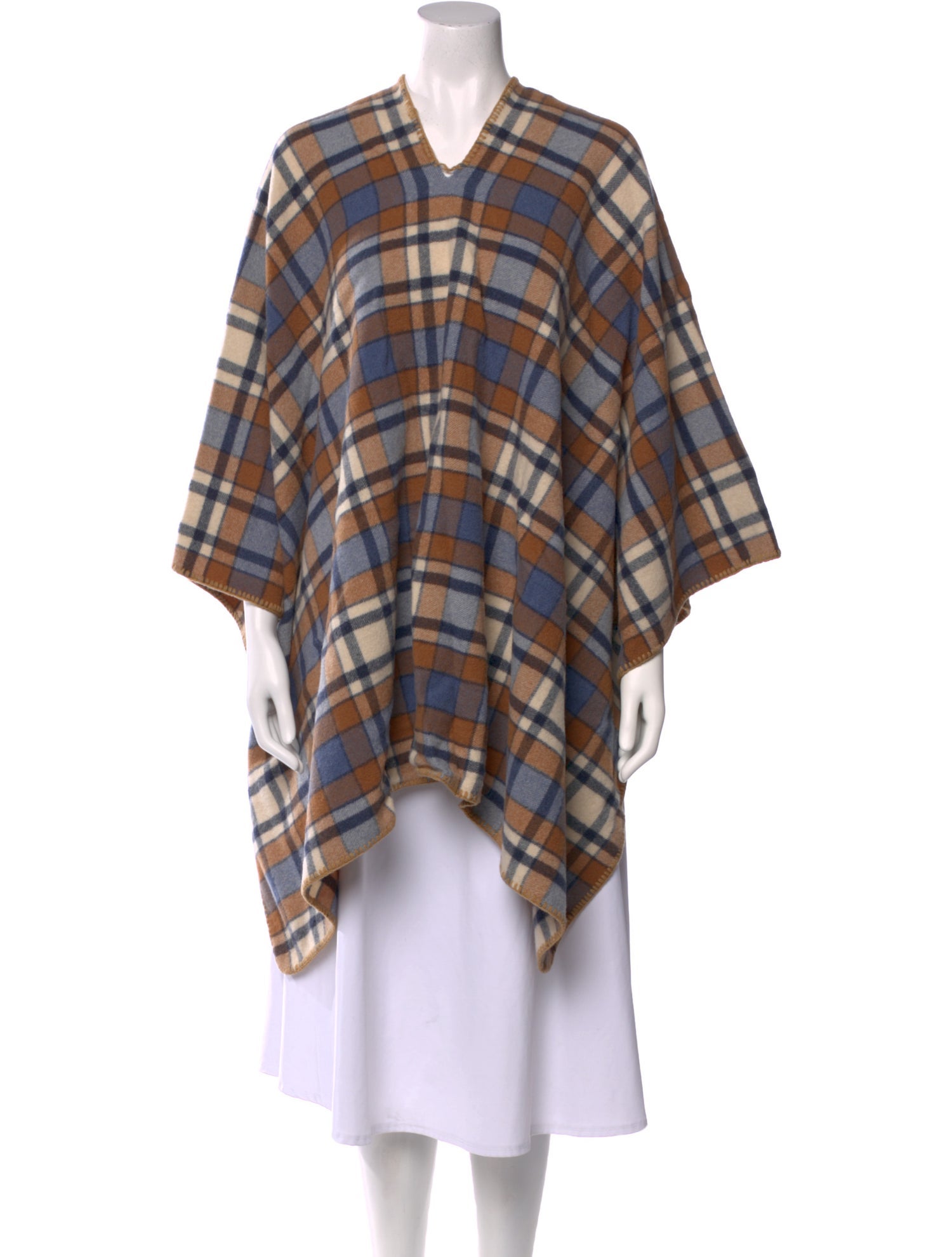 DÔEN Virgin Wool Plaid Print Sweater