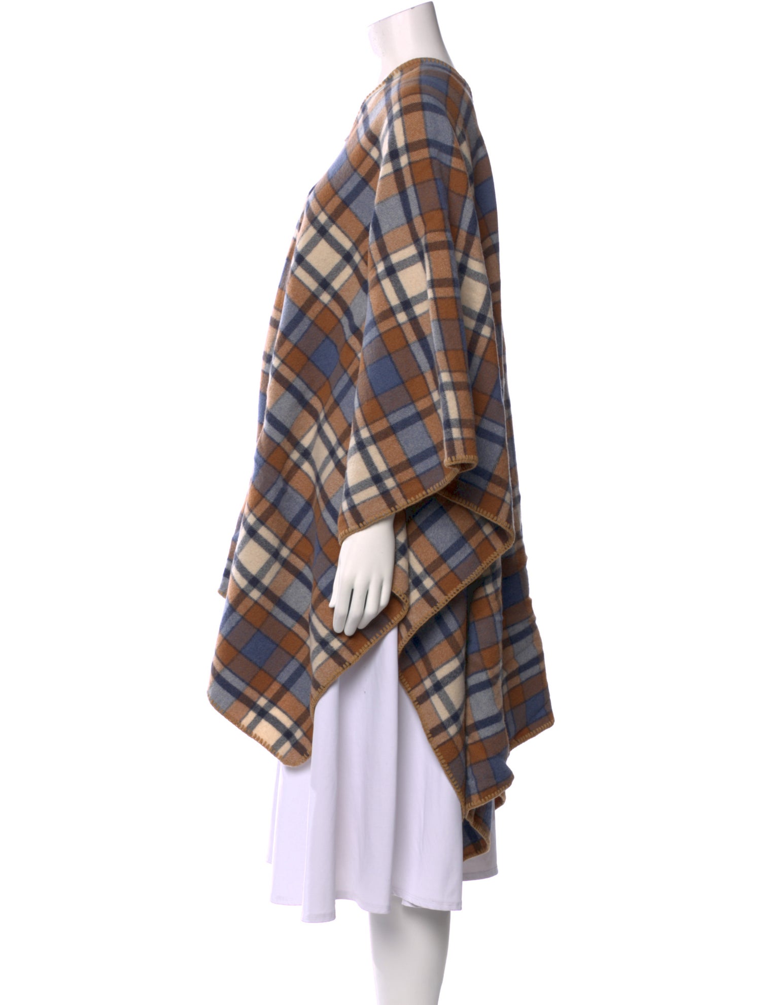 DÔEN Virgin Wool Plaid Print Sweater