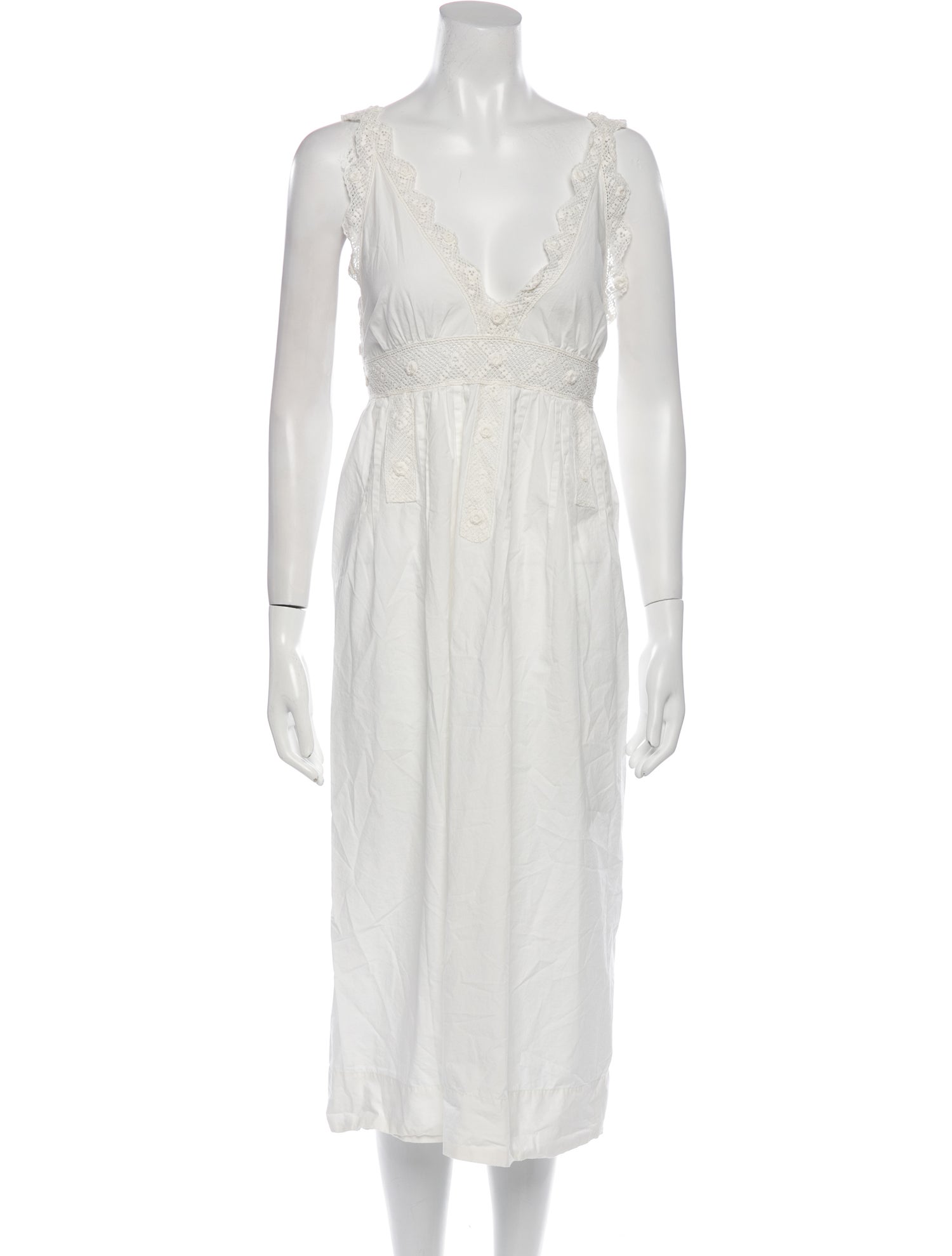 DÔEN V-Neck Midi Length Dress