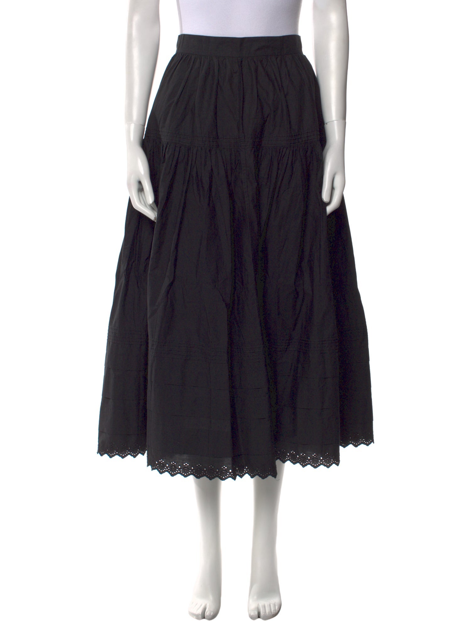 DÔEN Embroidered Accent Midi Length Skirt w/ Tags