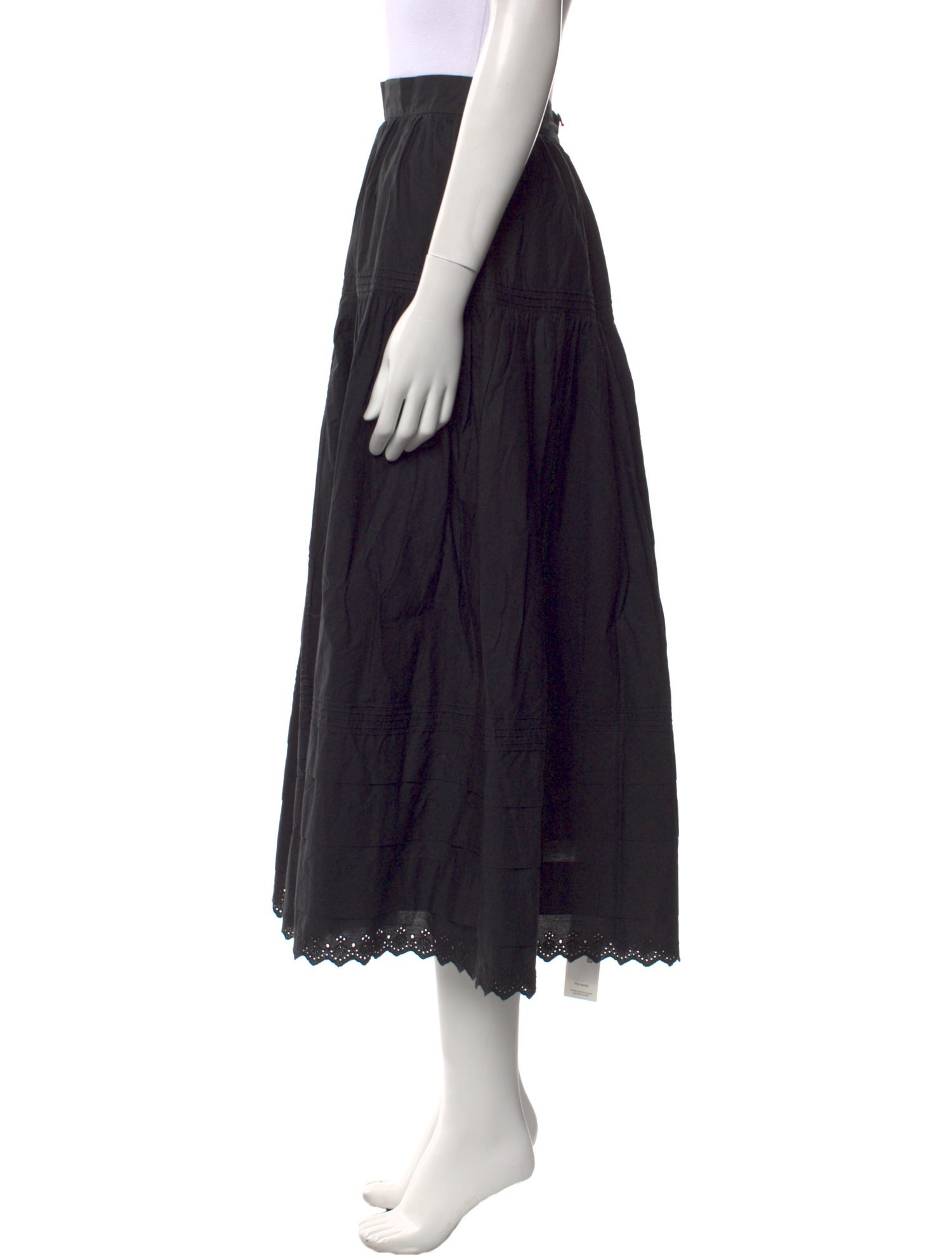 DÔEN Embroidered Accent Midi Length Skirt w/ Tags