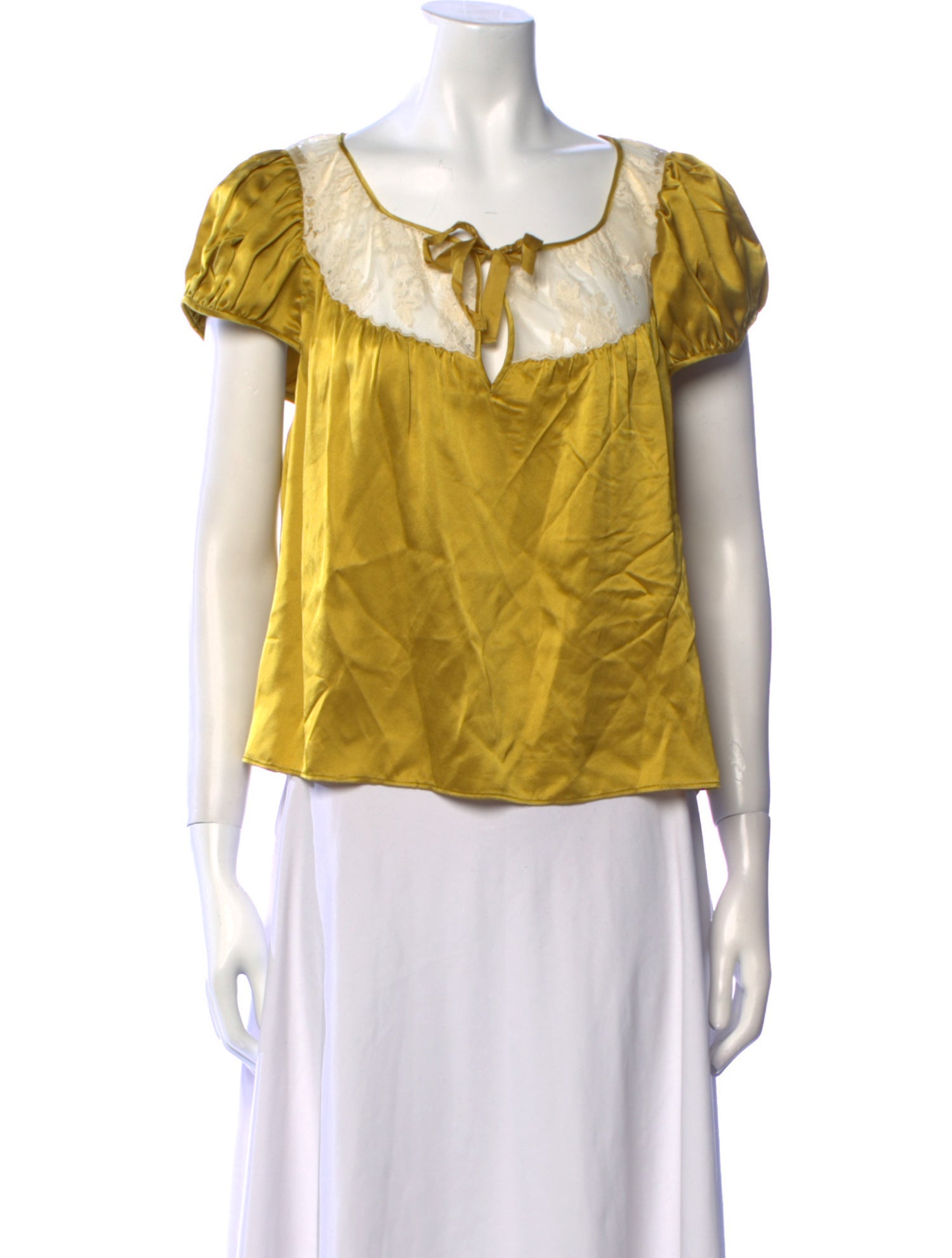 DÔEN Silk Square Neckline Blouse