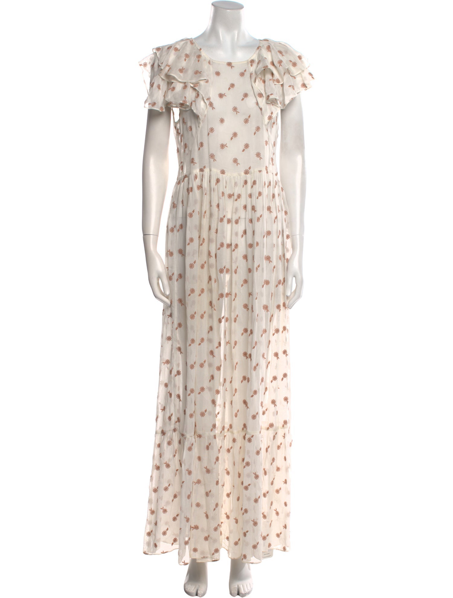 DEN Printed Long Dress - Brown Dresses, Clothing - WDOEN82527 | The  RealReal