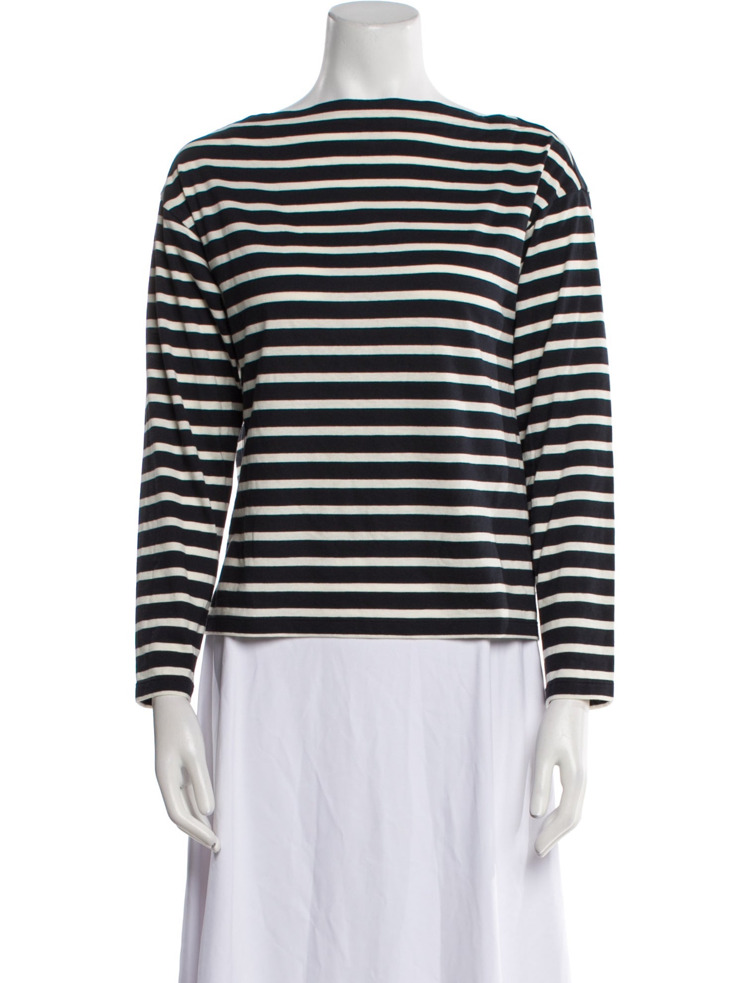 DÔEN Striped Bateau Neckline Top w/ Tags