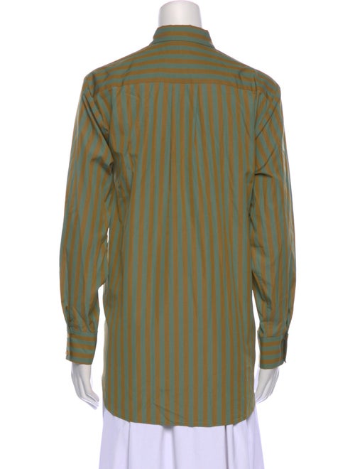 DÔEN Striped Long Sleeve Button-Up Top