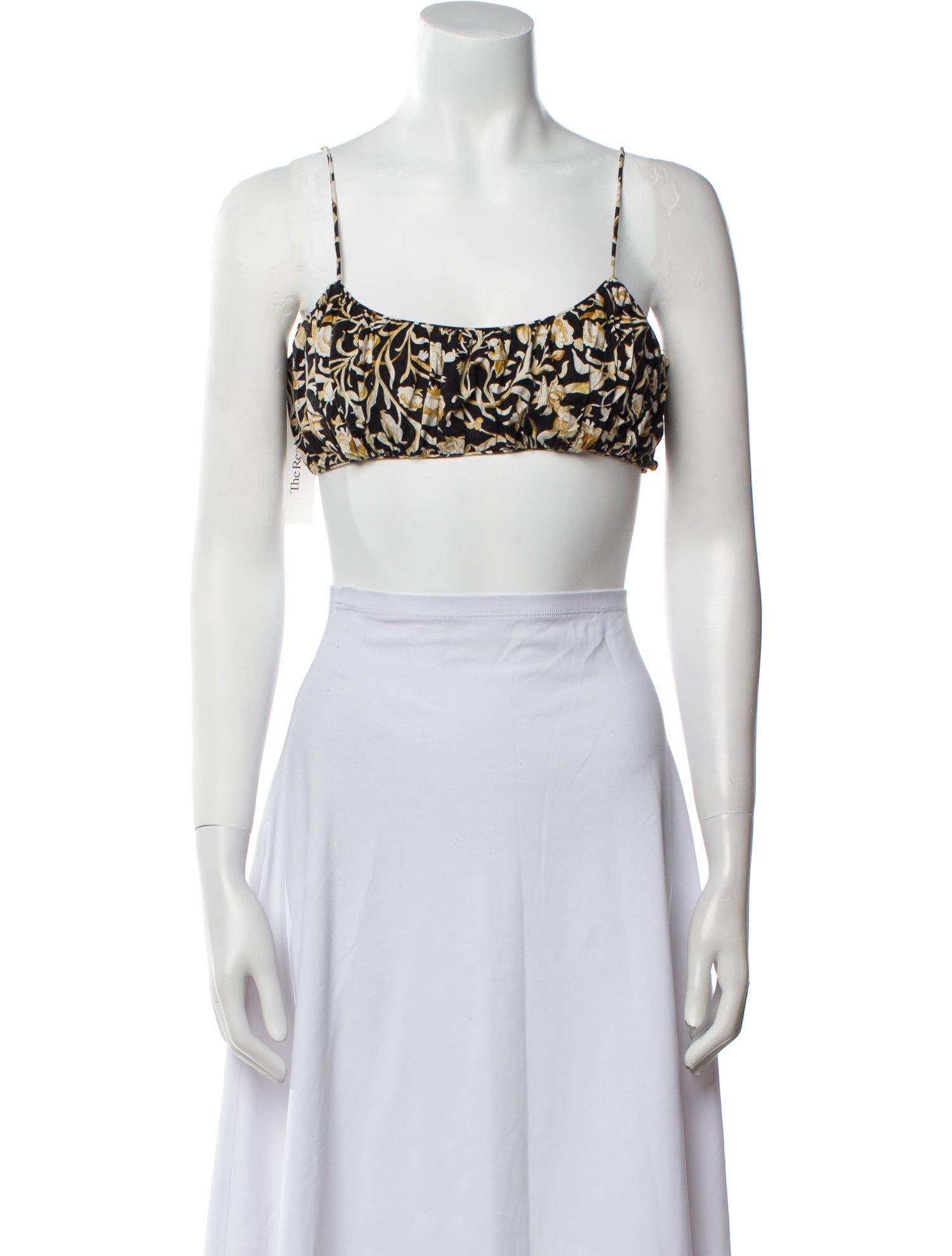 DÔEN Printed Square Neckline Crop Top