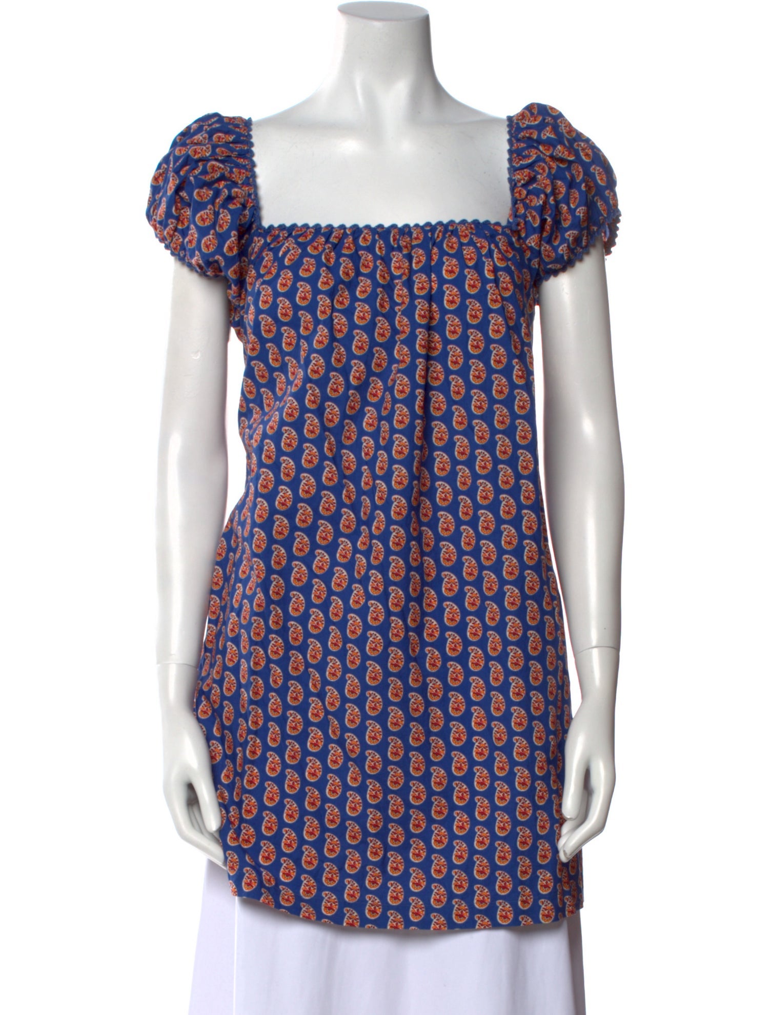 DÔEN Printed Square Neckline Tunic