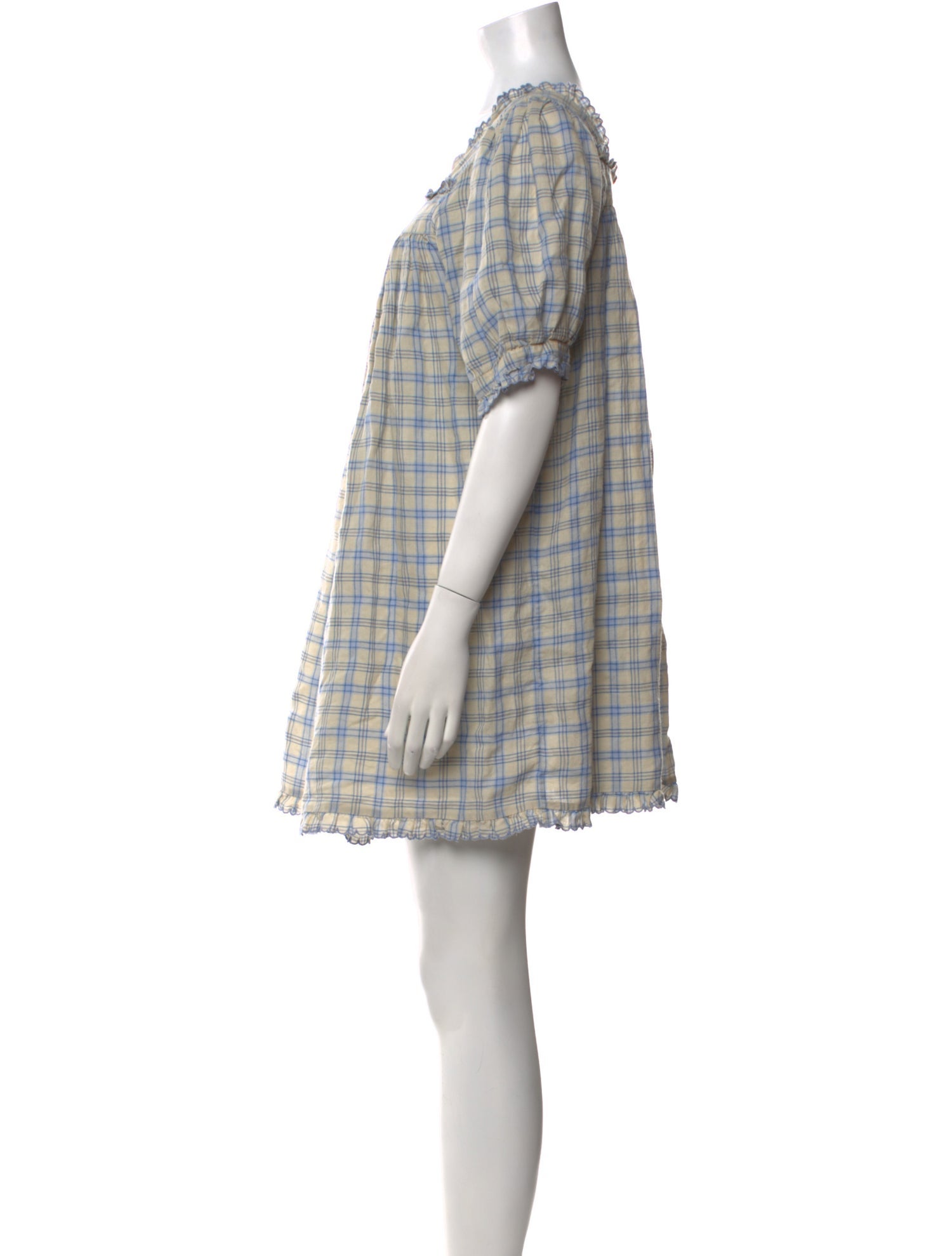 DÔEN Plaid Print Mini Dress