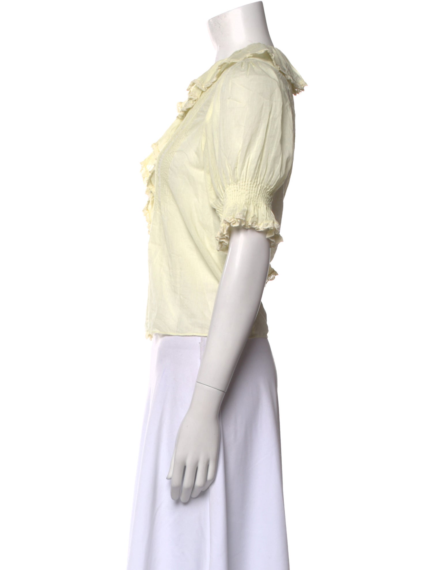 DÔEN V-Neck Short Sleeve Crop Top