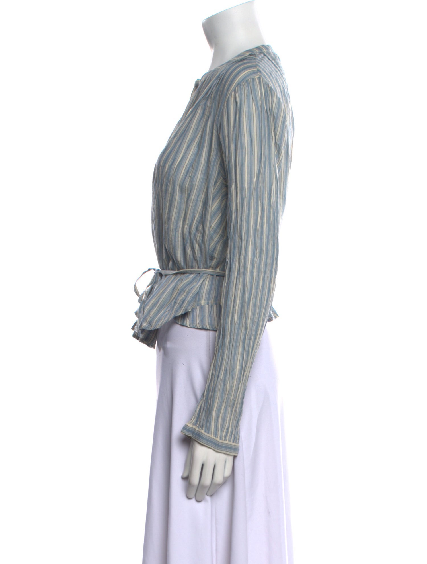 DÔEN Striped Crew Neck Crop Top w/ Tags