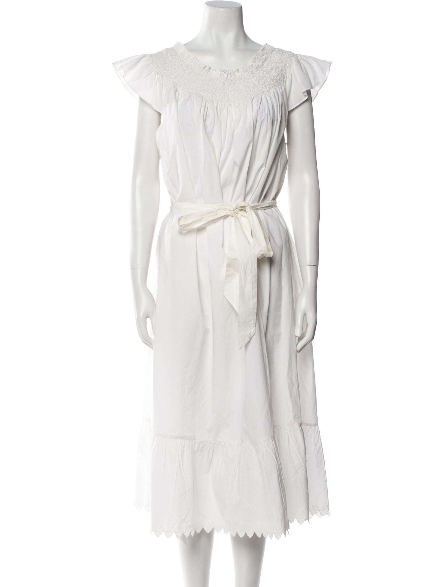 DÔEN Scoop Neck Midi Length Dress