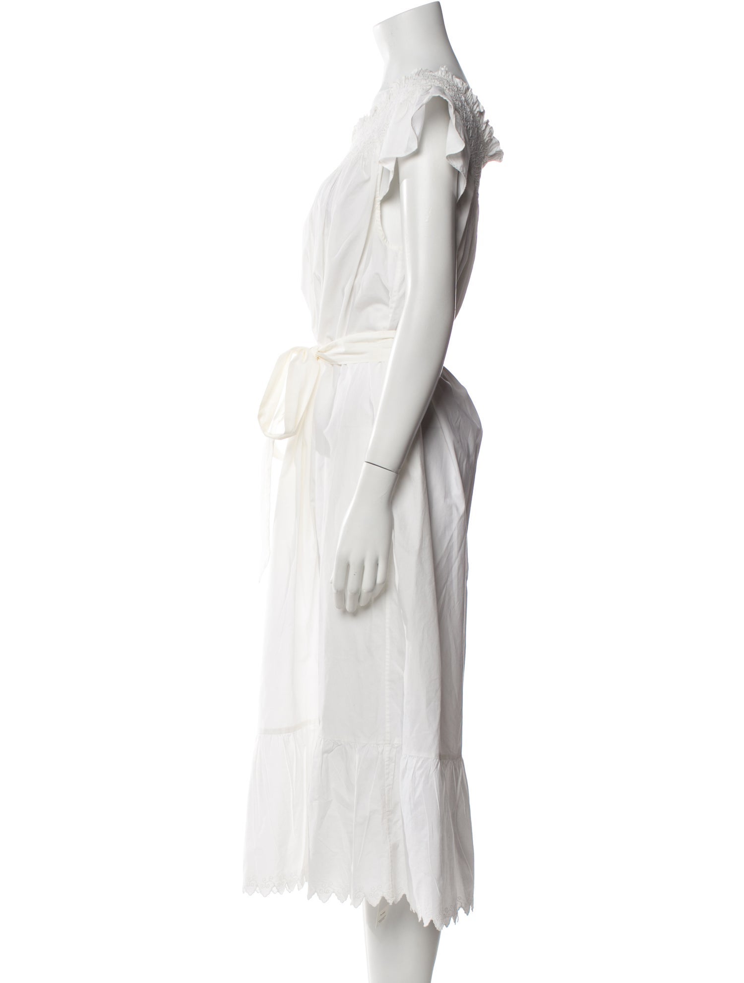 DÔEN Scoop Neck Midi Length Dress