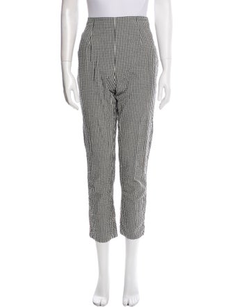 DÔEN Plaid Print Skinny Leg Pants