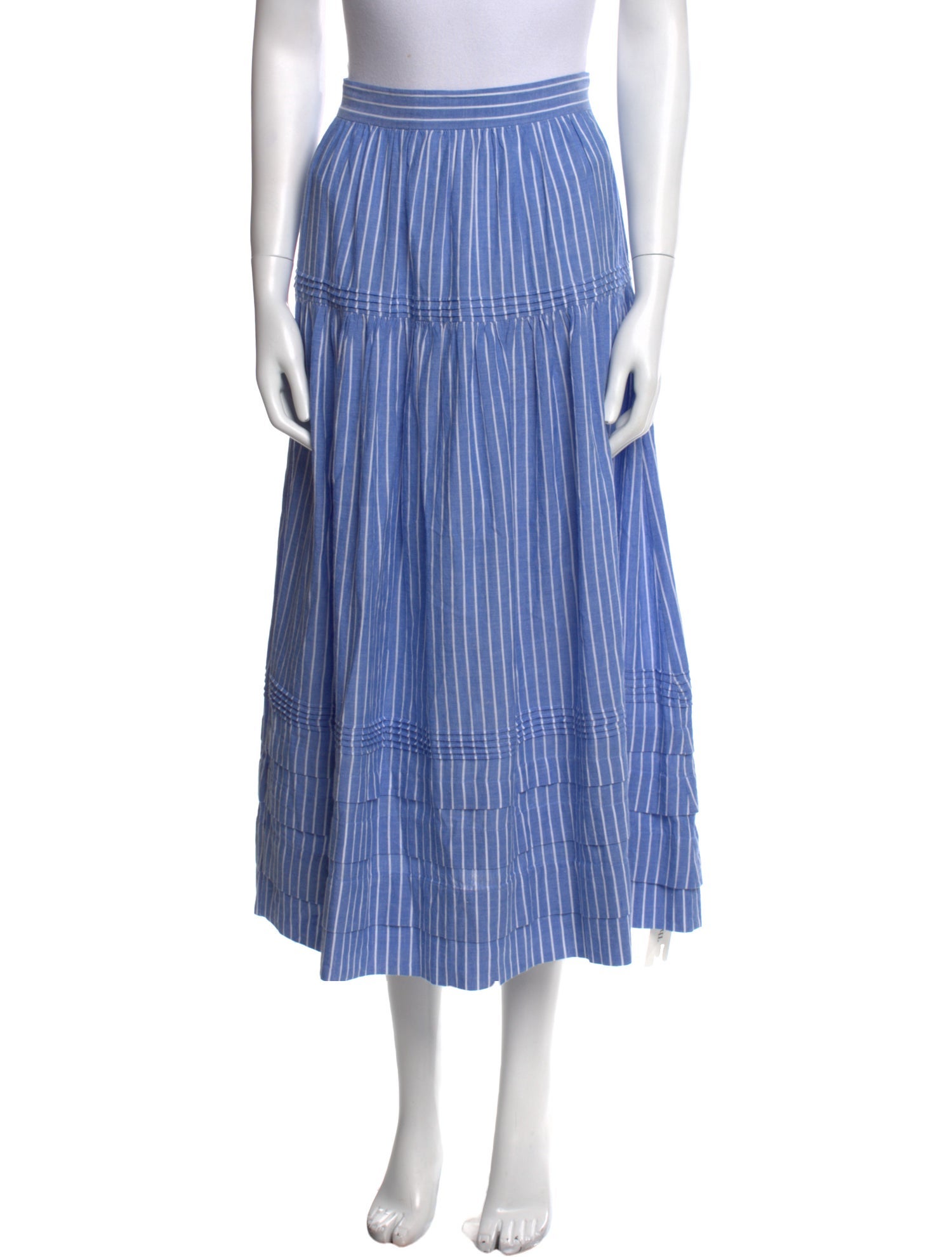 DÔEN Striped Midi Length Skirt