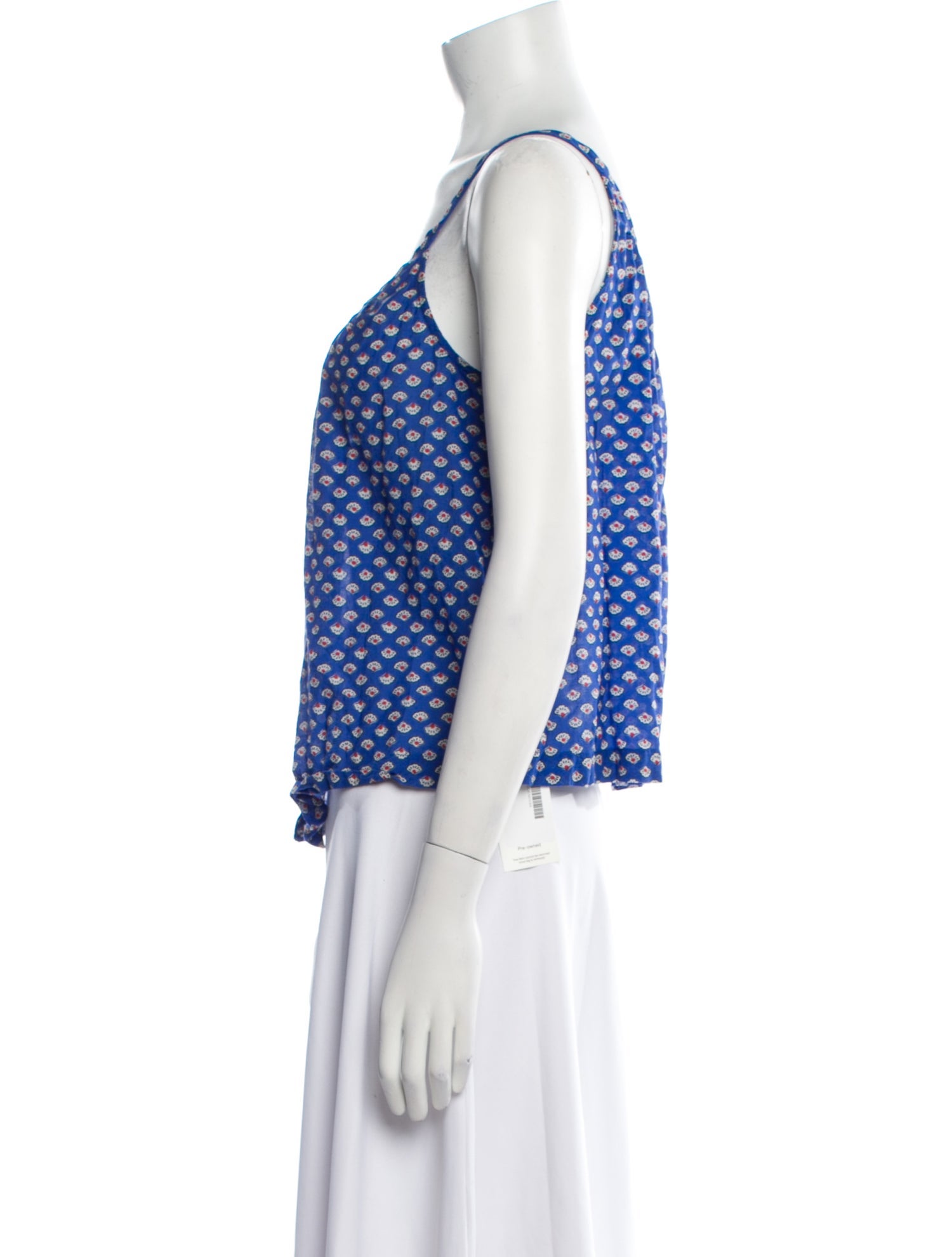 DÔEN Printed V-Neck Top