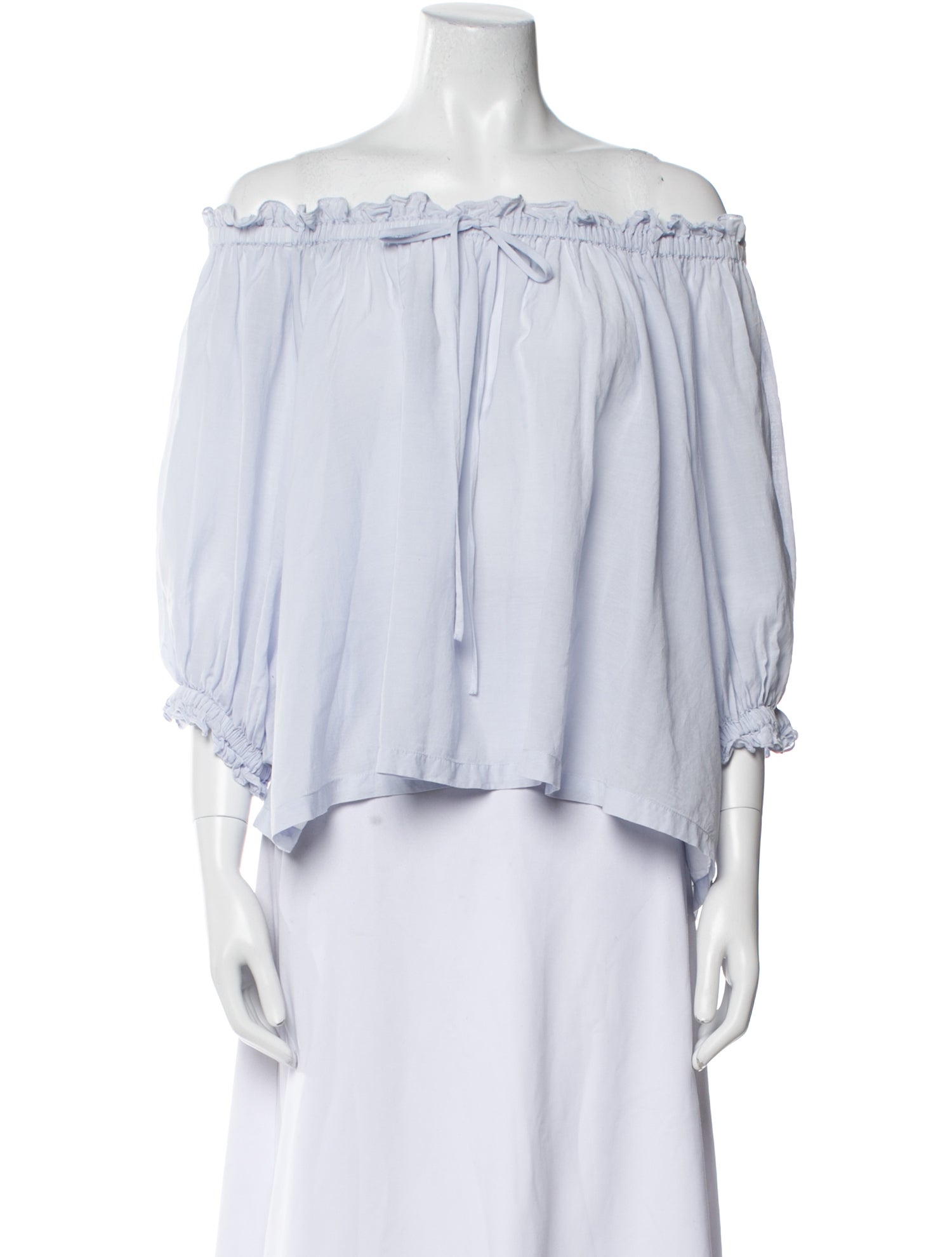 DÔEN Off-The-Shoulder Three-Quarter Sleeve Blouse