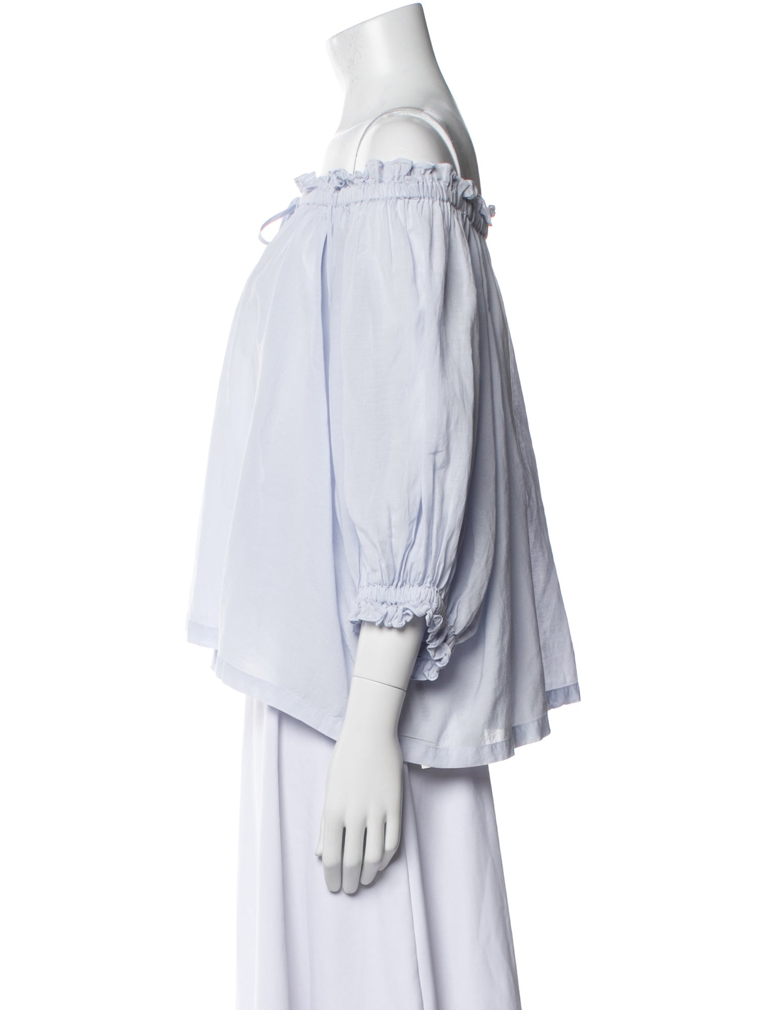 DÔEN Off-The-Shoulder Three-Quarter Sleeve Blouse